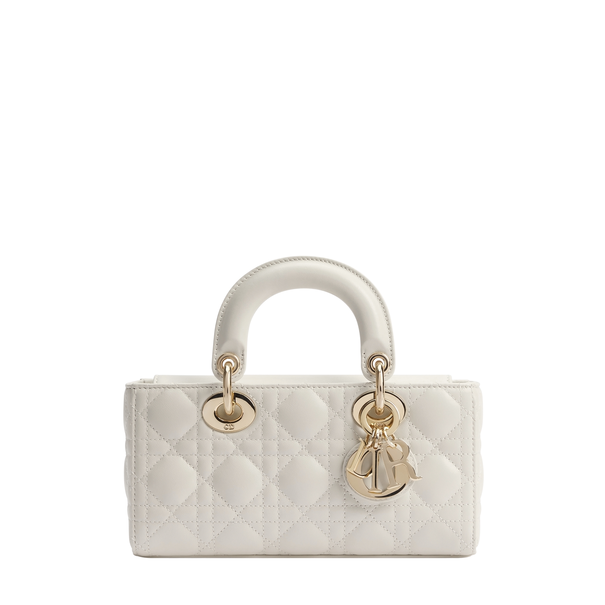  奶白色 Cannage 籐格紋羊皮