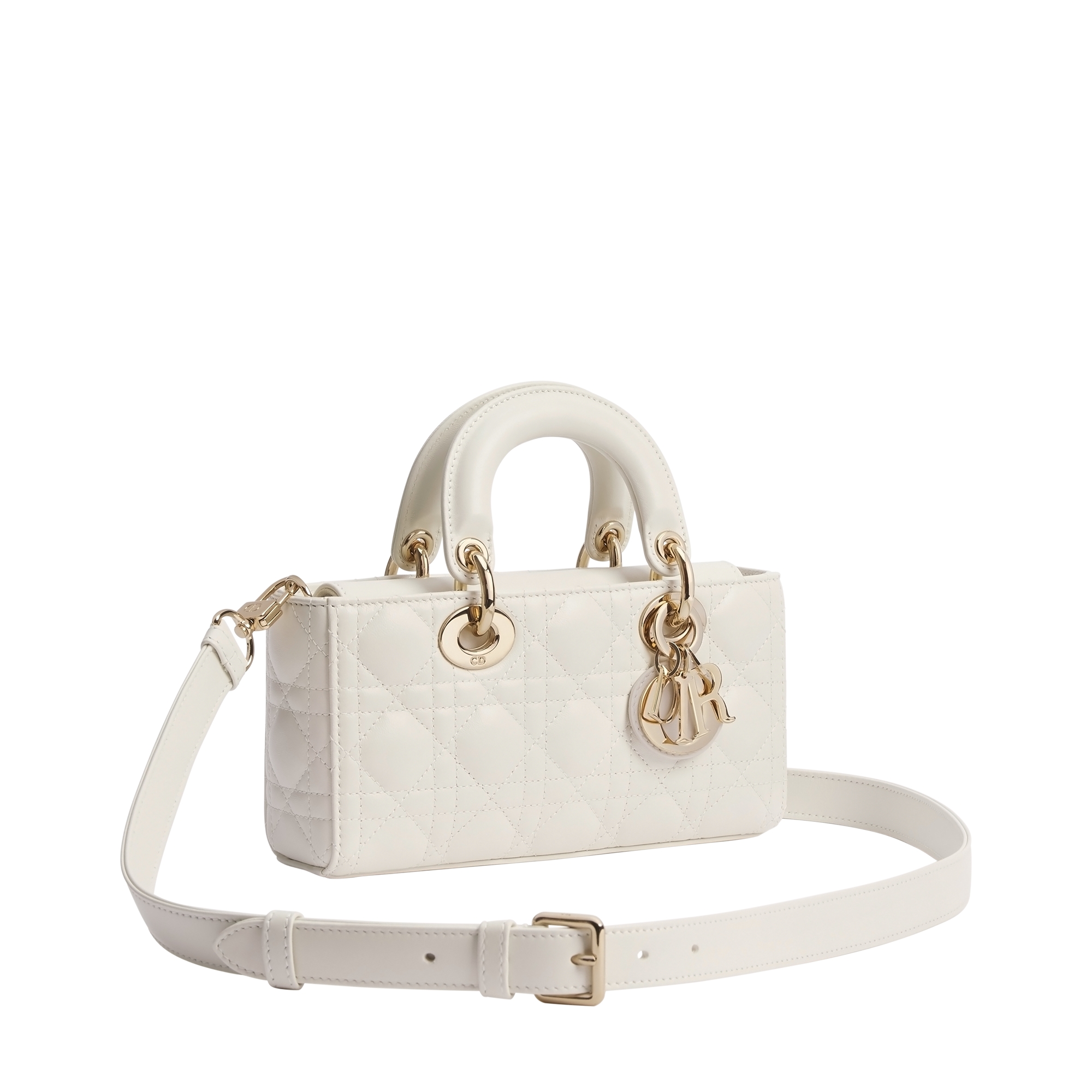 Small Lady D-Joy Bag Latte Cannage Lambskin E03