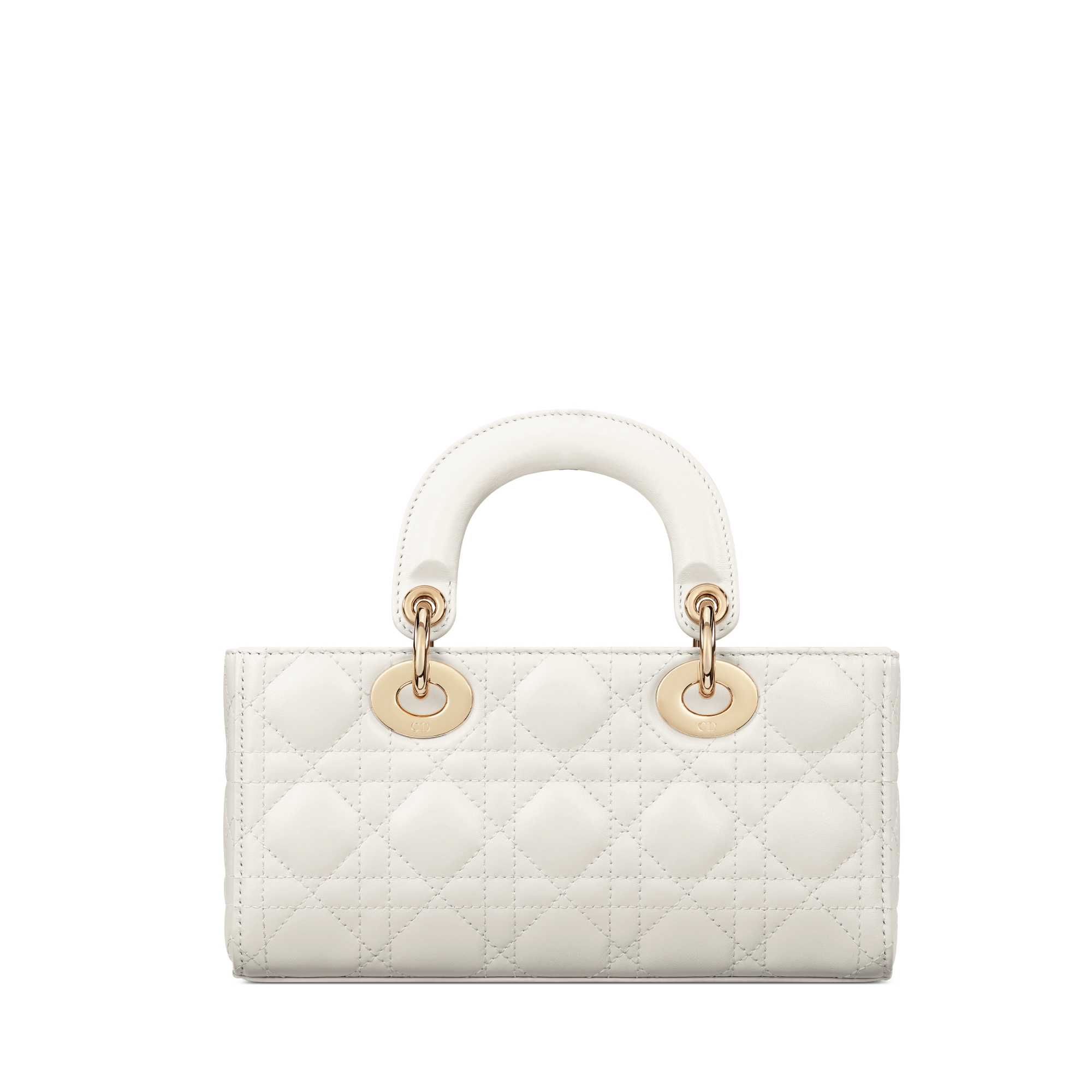 Sac Lady D-Joy Small Cuir d'agneau Cannage couleur latte E08