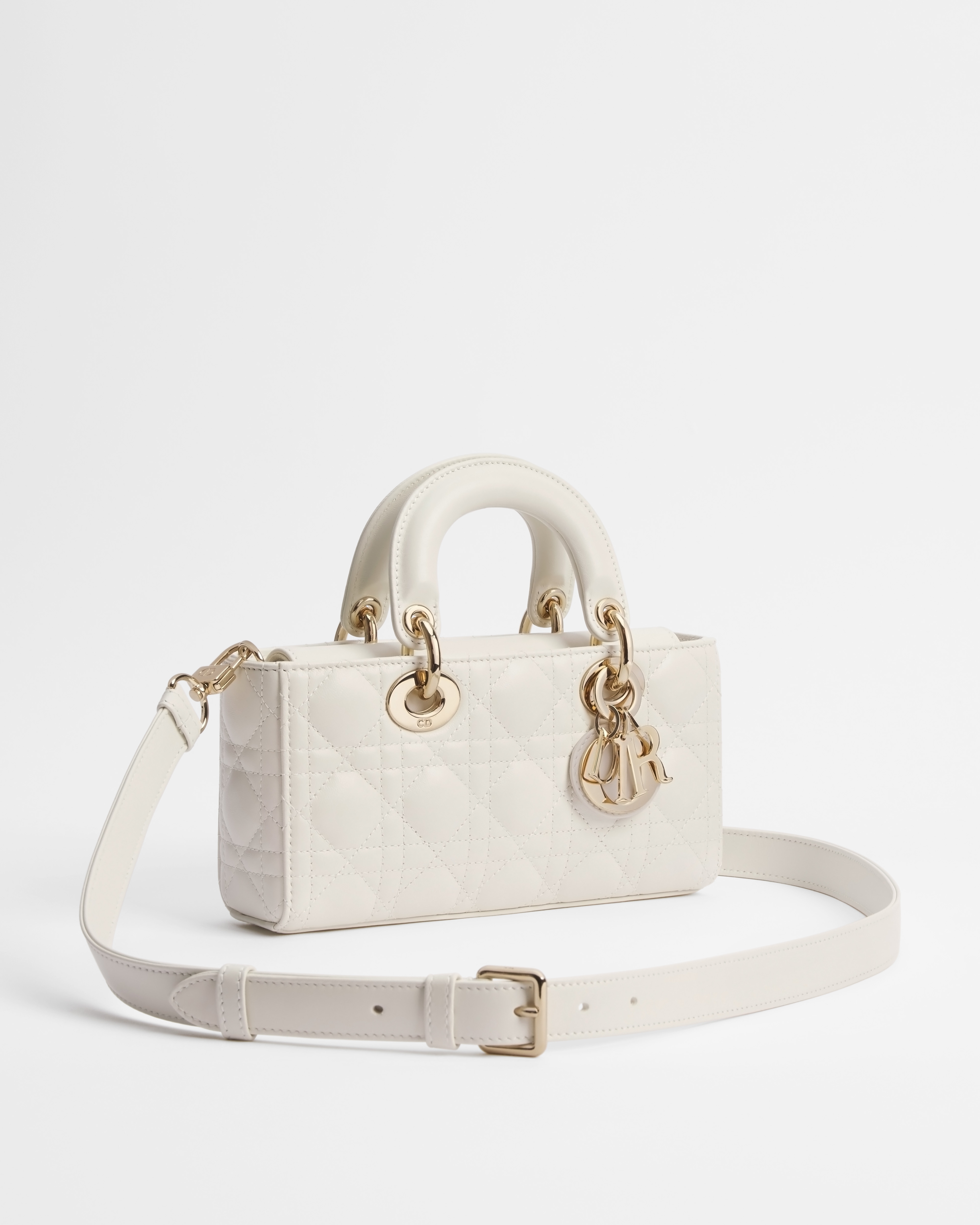 Small Lady D-Joy Bag Latte Cannage Lambskin E03
