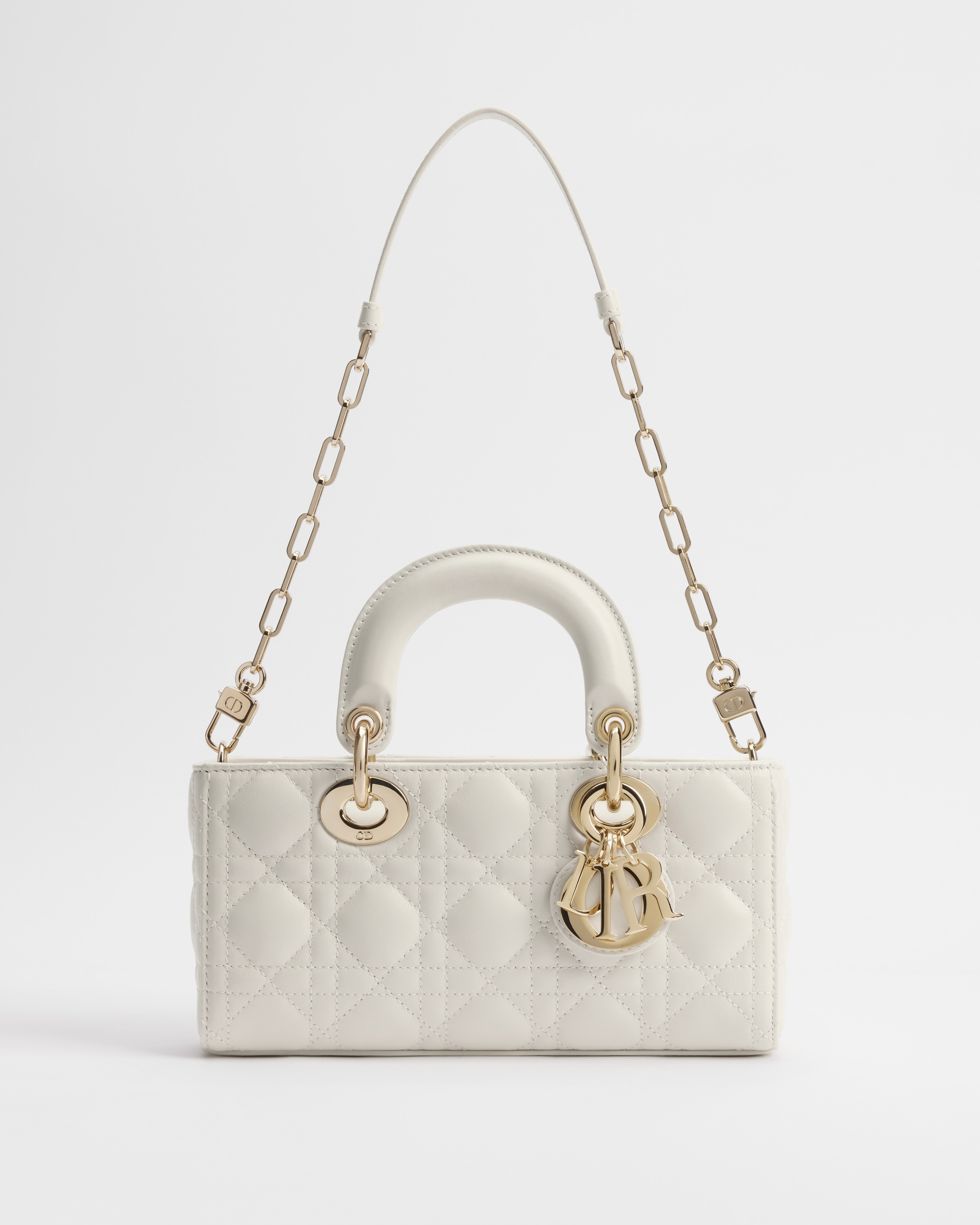 Small Lady D-Joy Bag Latte Cannage Lambskin E07