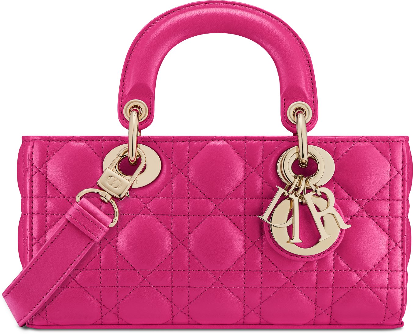 Small Lady D Joy Bag Powder Pink Cannage Lambskin DIOR