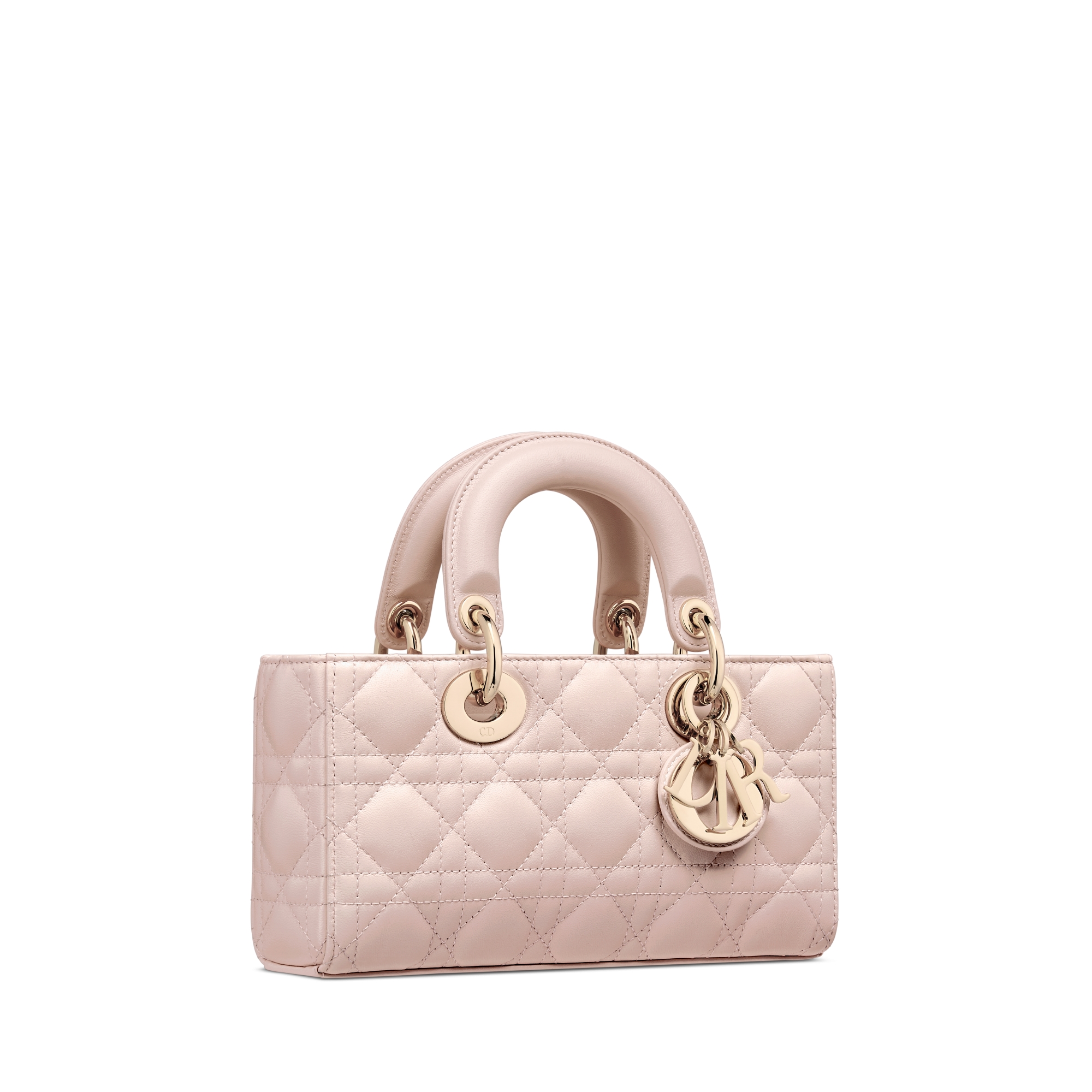 Small Lady D-Joy Bag Powder Pink Cannage Lambskin E03