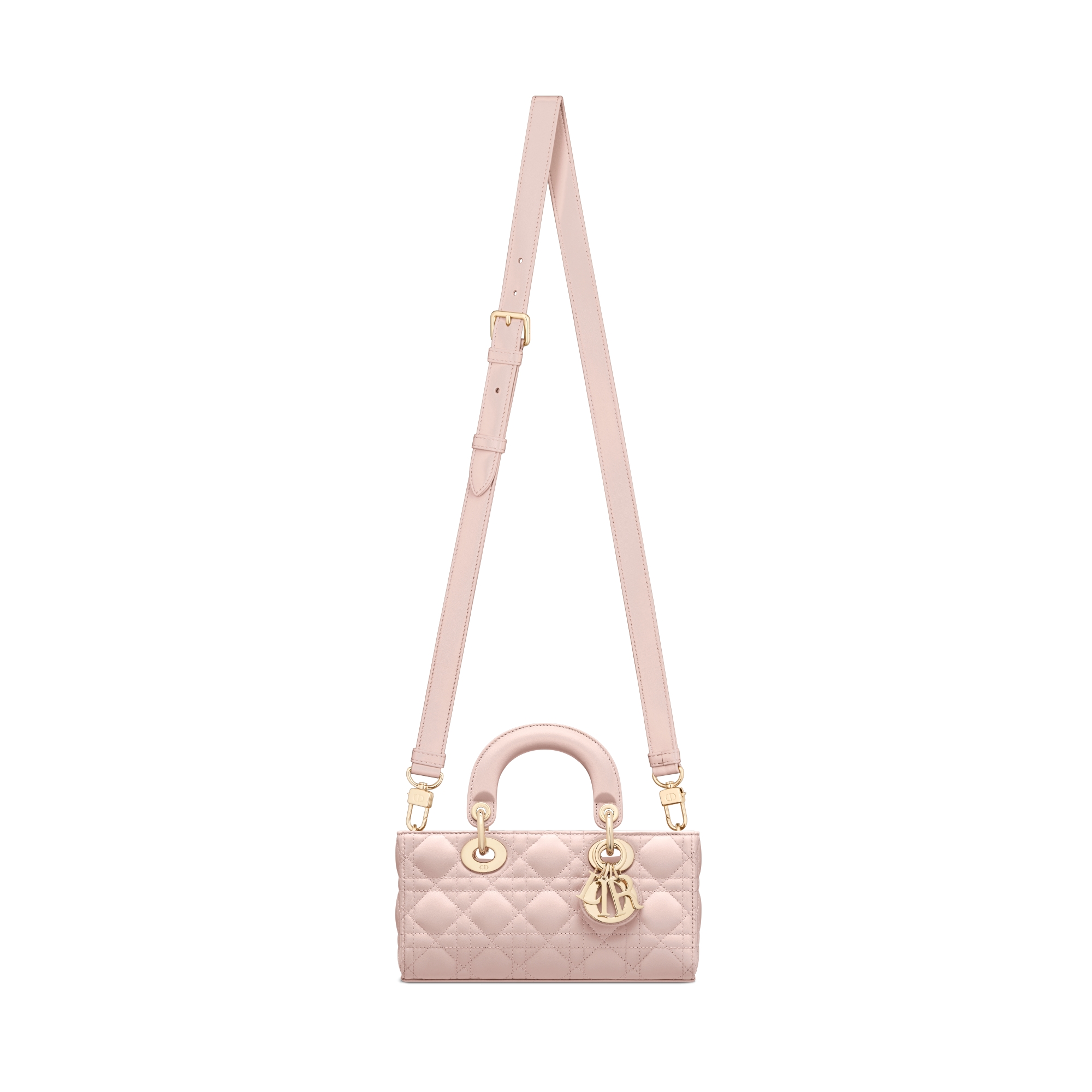 Small Lady D-Joy Bag Powder Pink Cannage Lambskin E07