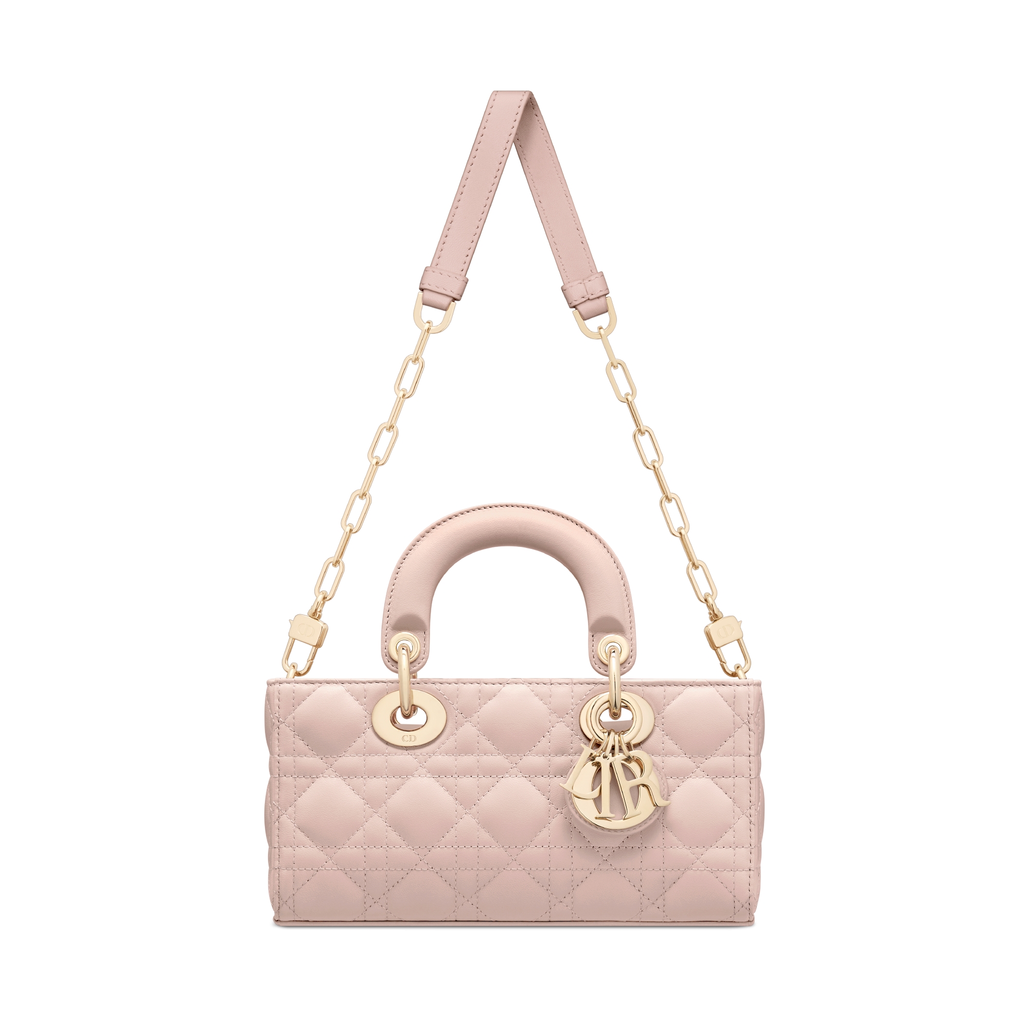 Small Lady D-Joy Bag Powder Pink Cannage Lambskin E10