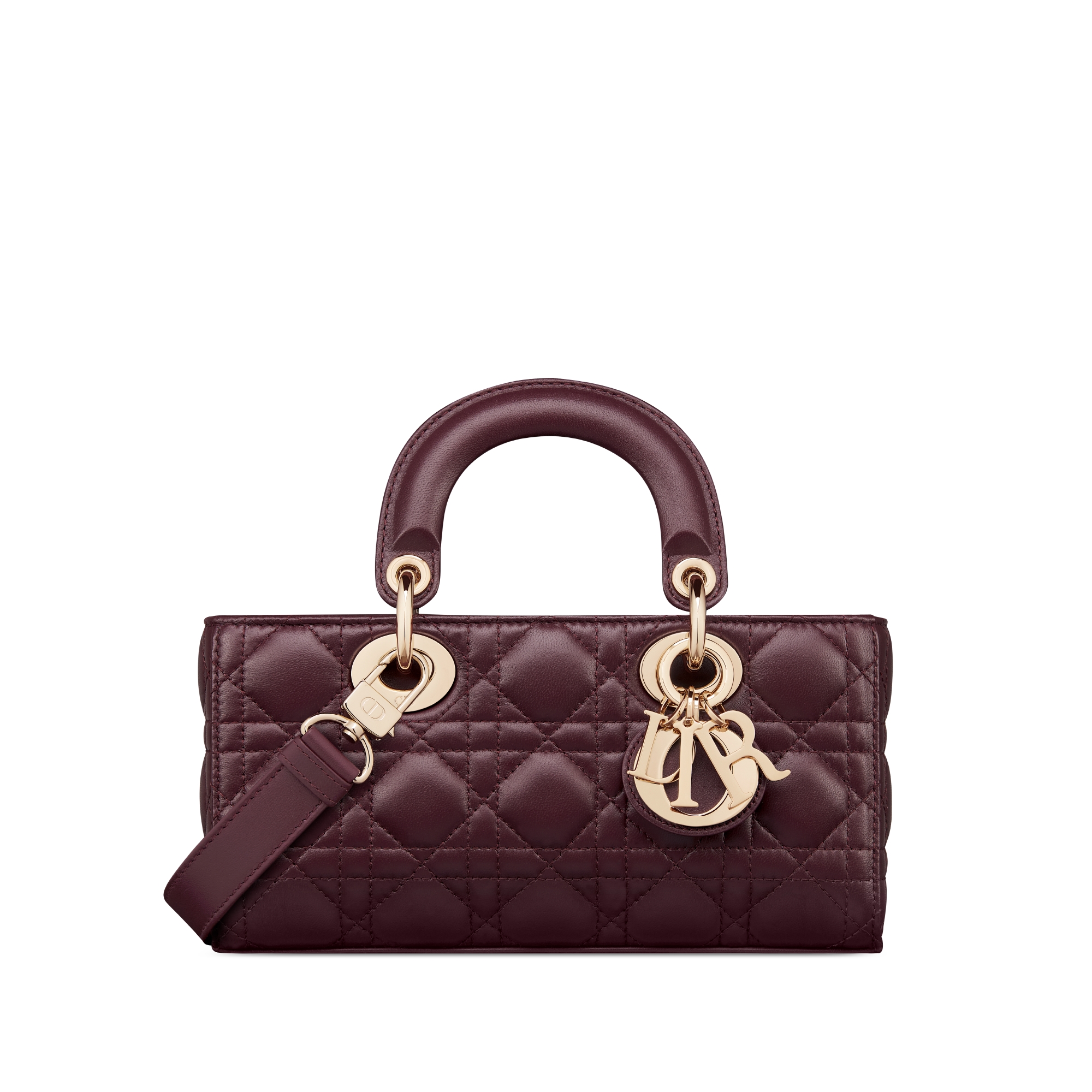 Small Lady D-Joy Bag Plum Cannage Lambskin E01