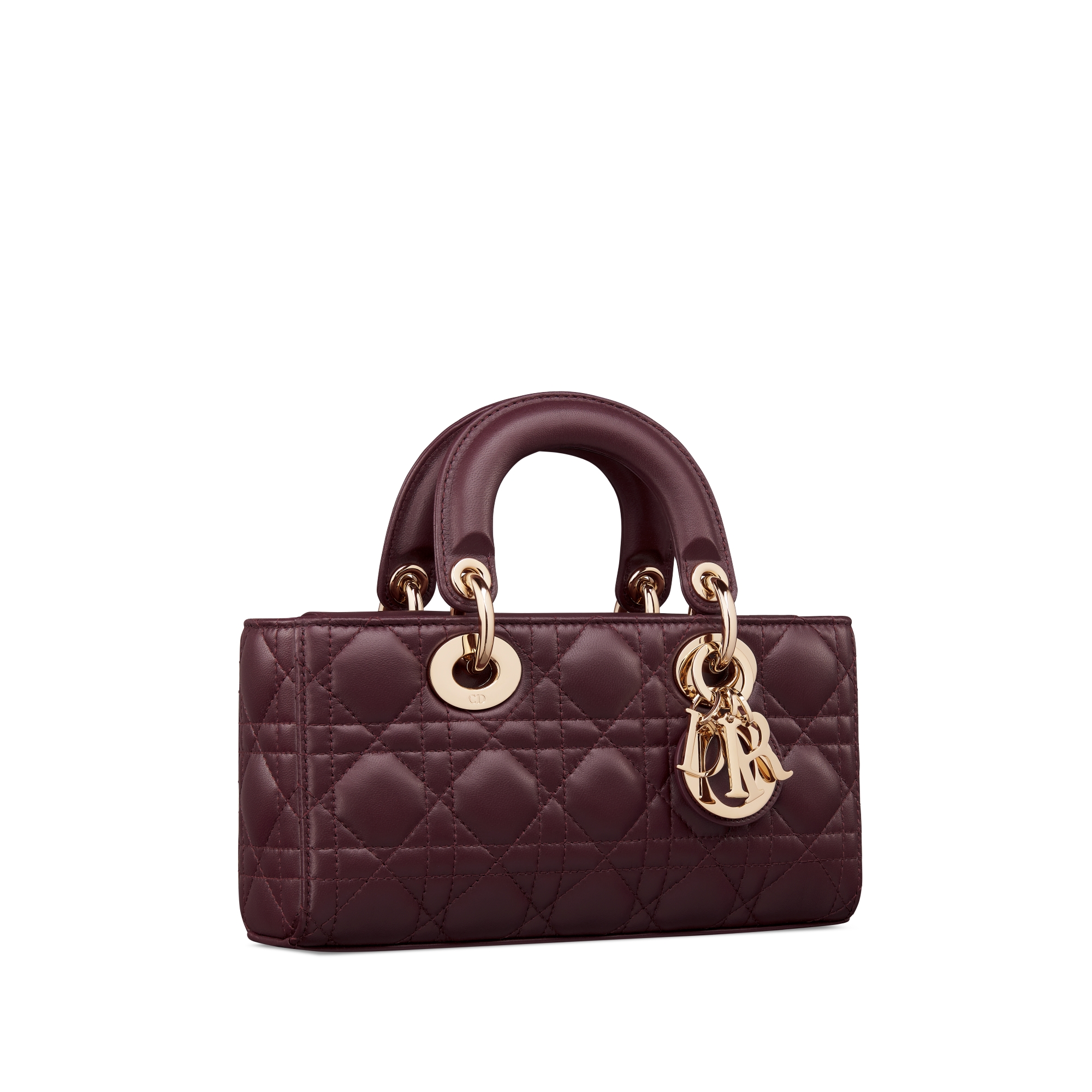 Small Lady D-Joy Bag Plum Cannage Lambskin E03