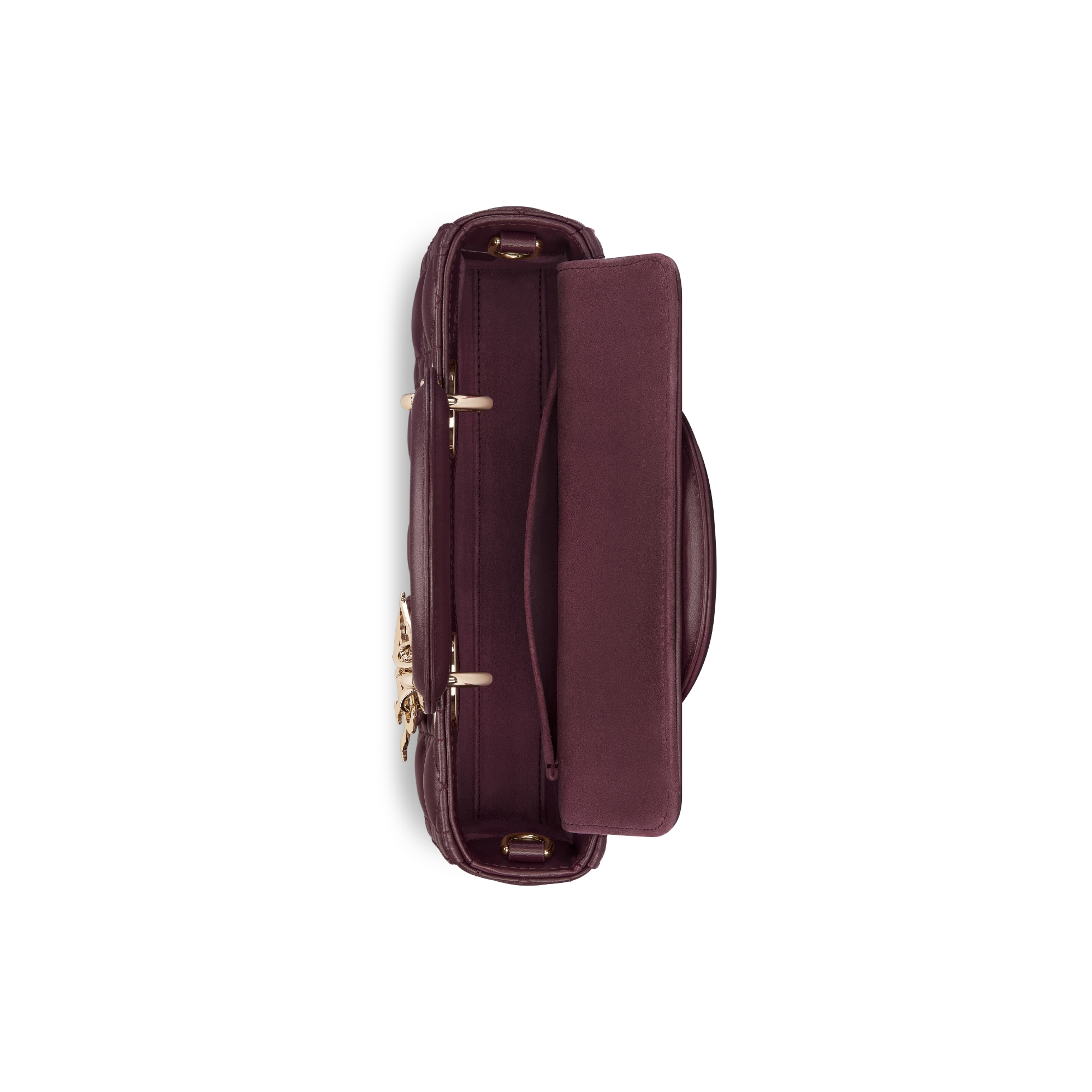 Small Lady D-Joy Bag Plum Cannage Lambskin E06