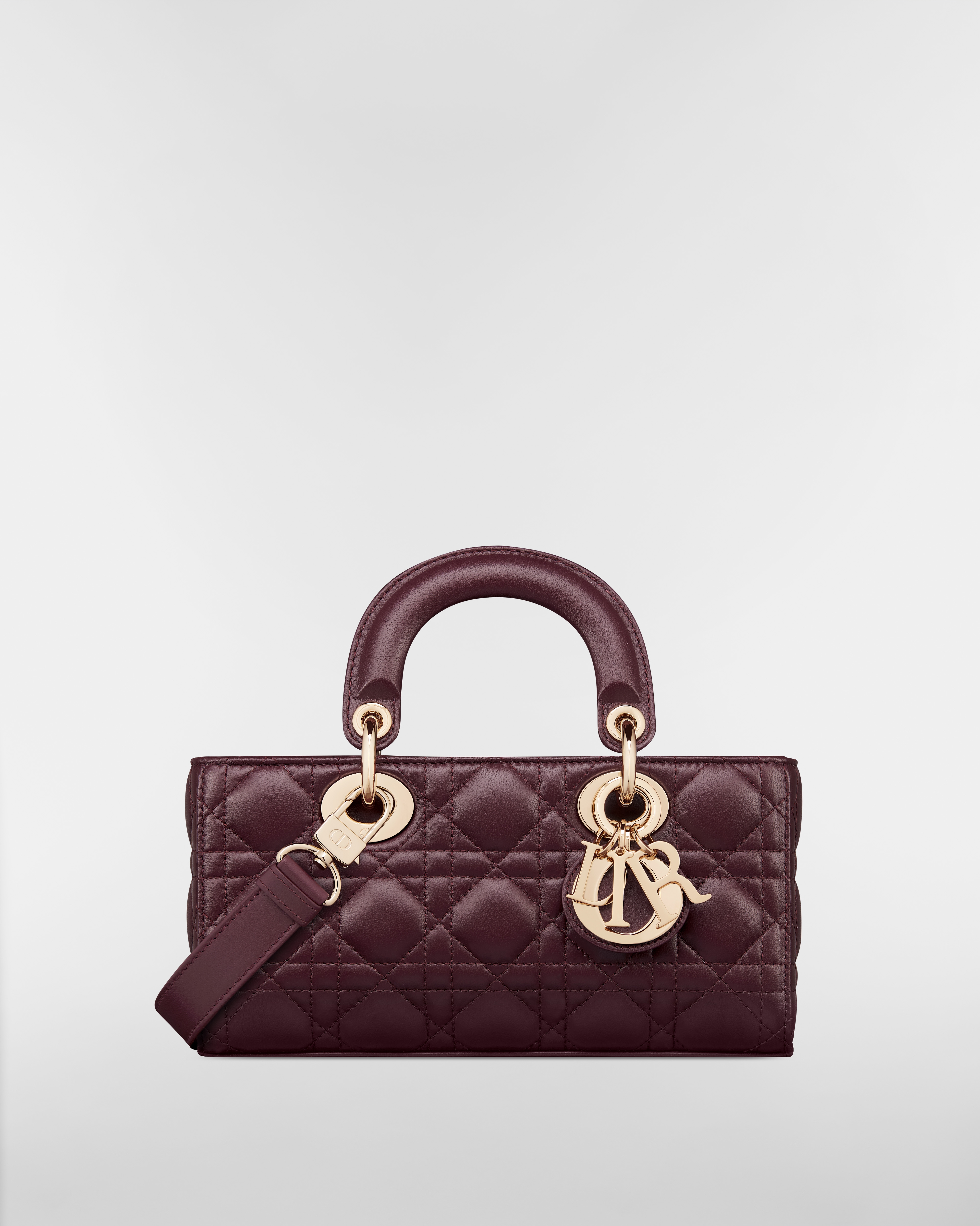 Small Lady D-Joy Bag Plum Cannage Lambskin E01