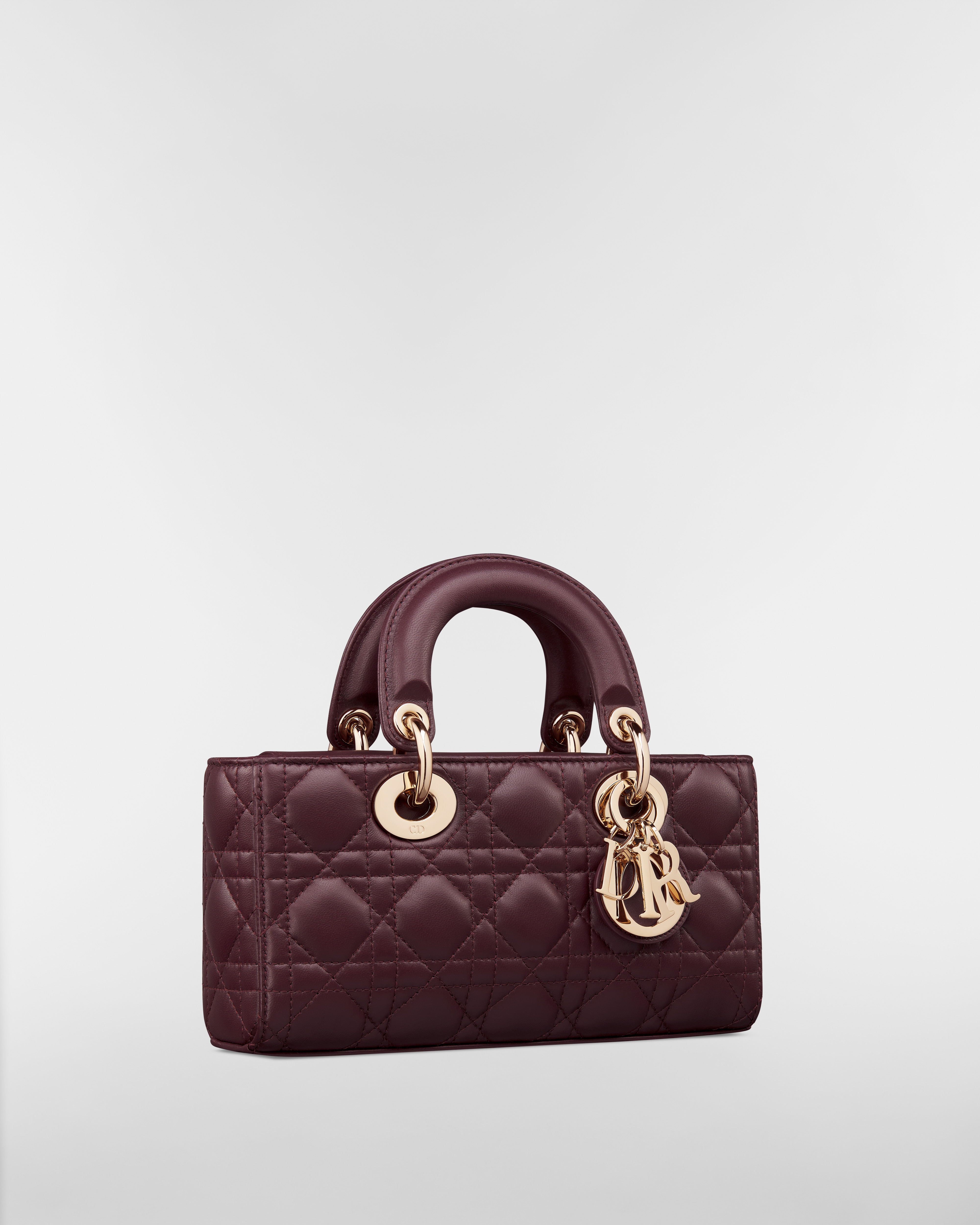Small Lady D-Joy Bag Plum Cannage Lambskin E03