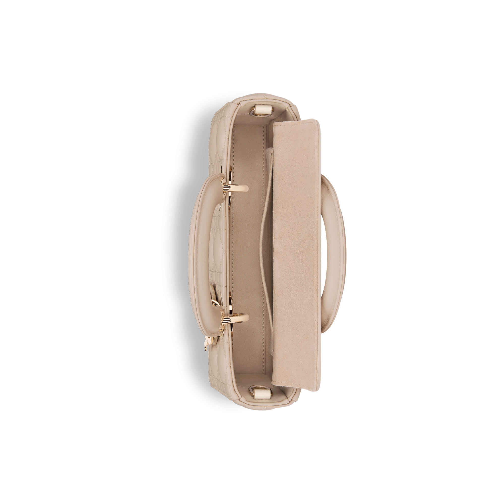 Small Lady D-Joy Bag Powder Beige Cannage Lambskin E06