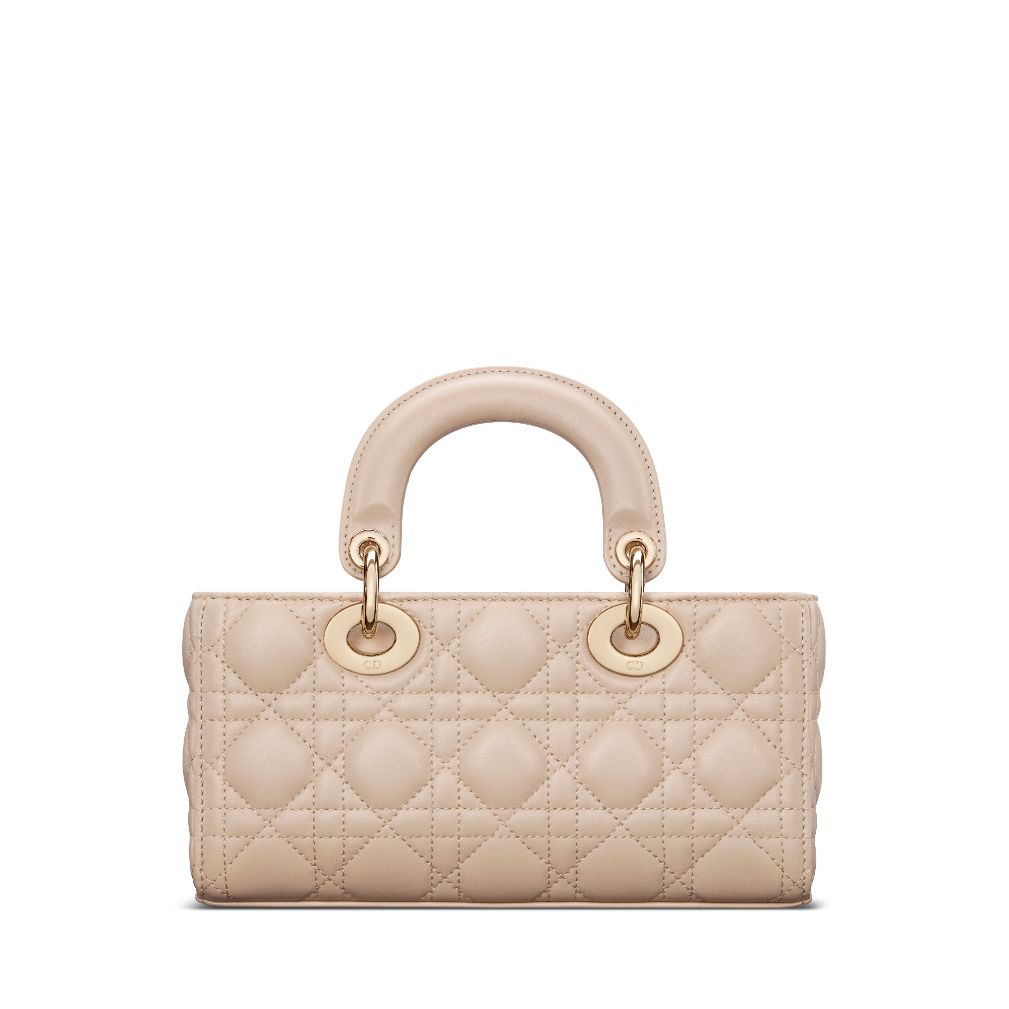 Small Lady D-Joy Bag Powder Beige Cannage Lambskin E08