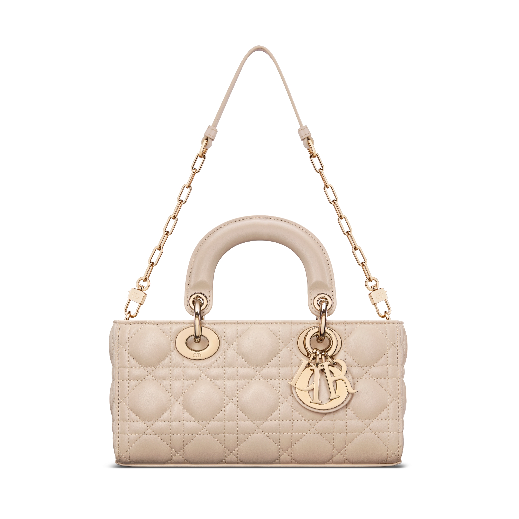 Small Lady D-Joy Bag Powder Beige Cannage Lambskin E10