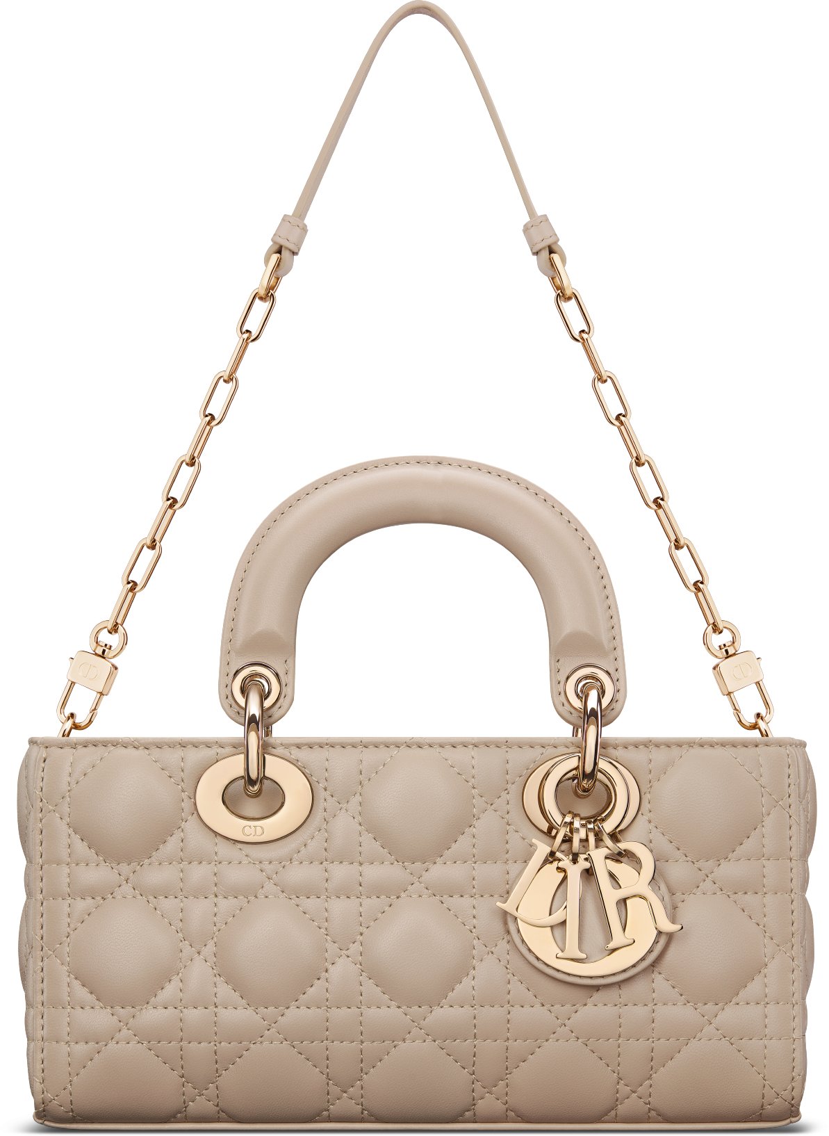 Small Lady D Joy Bag Powder Beige Cannage Lambskin DIOR