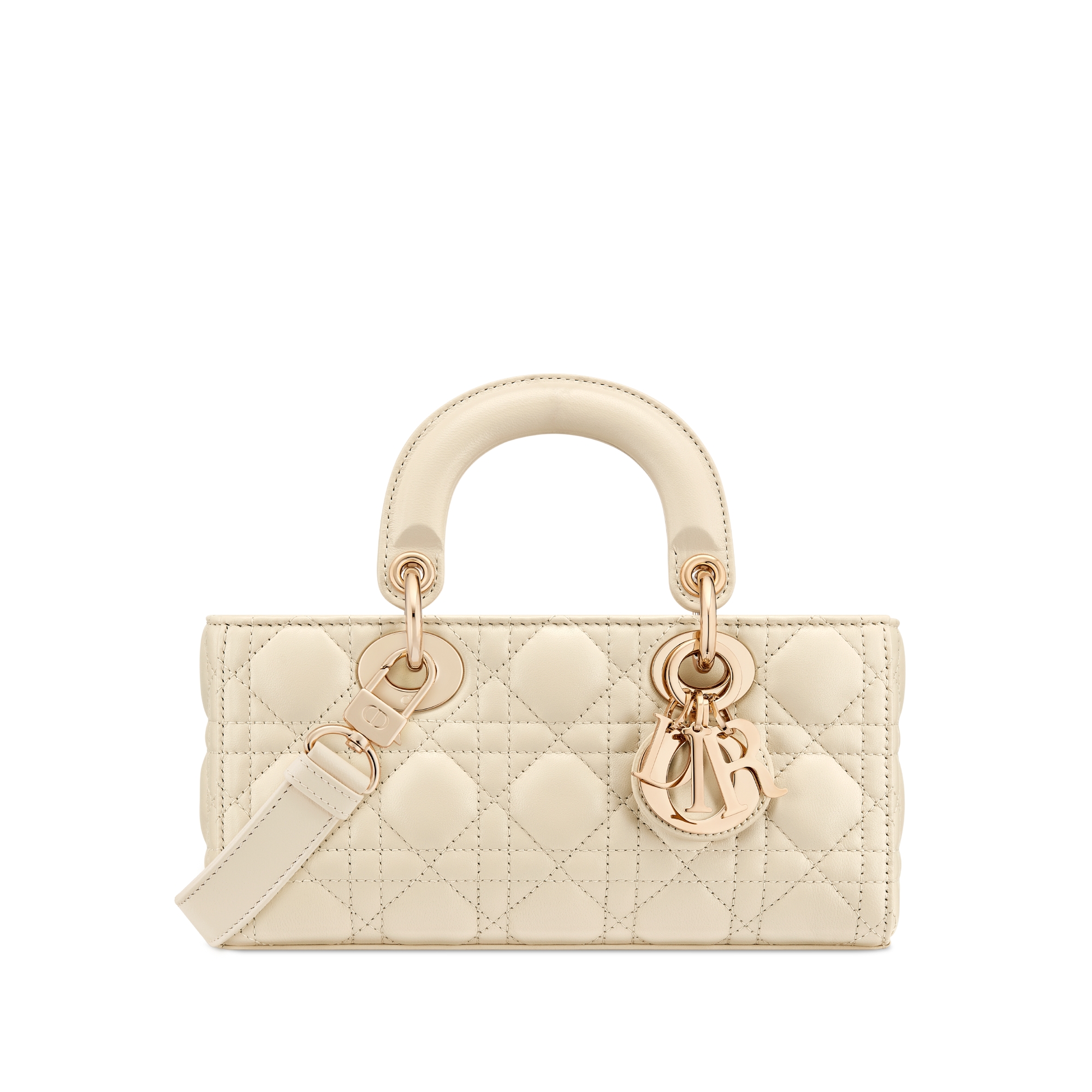 Small Lady D-Joy Bag Light Beige Cannage Lambskin E01