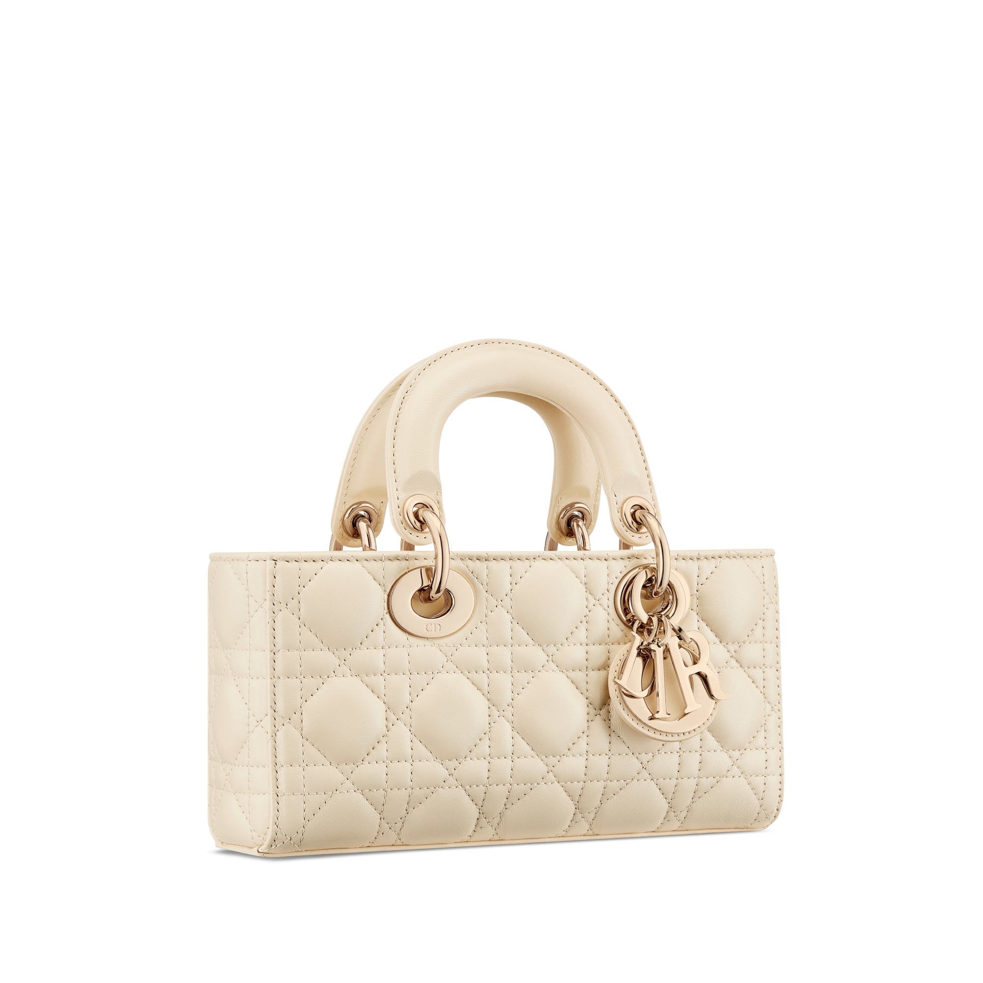 Small Lady D-Joy Bag Light Beige Cannage Lambskin E03