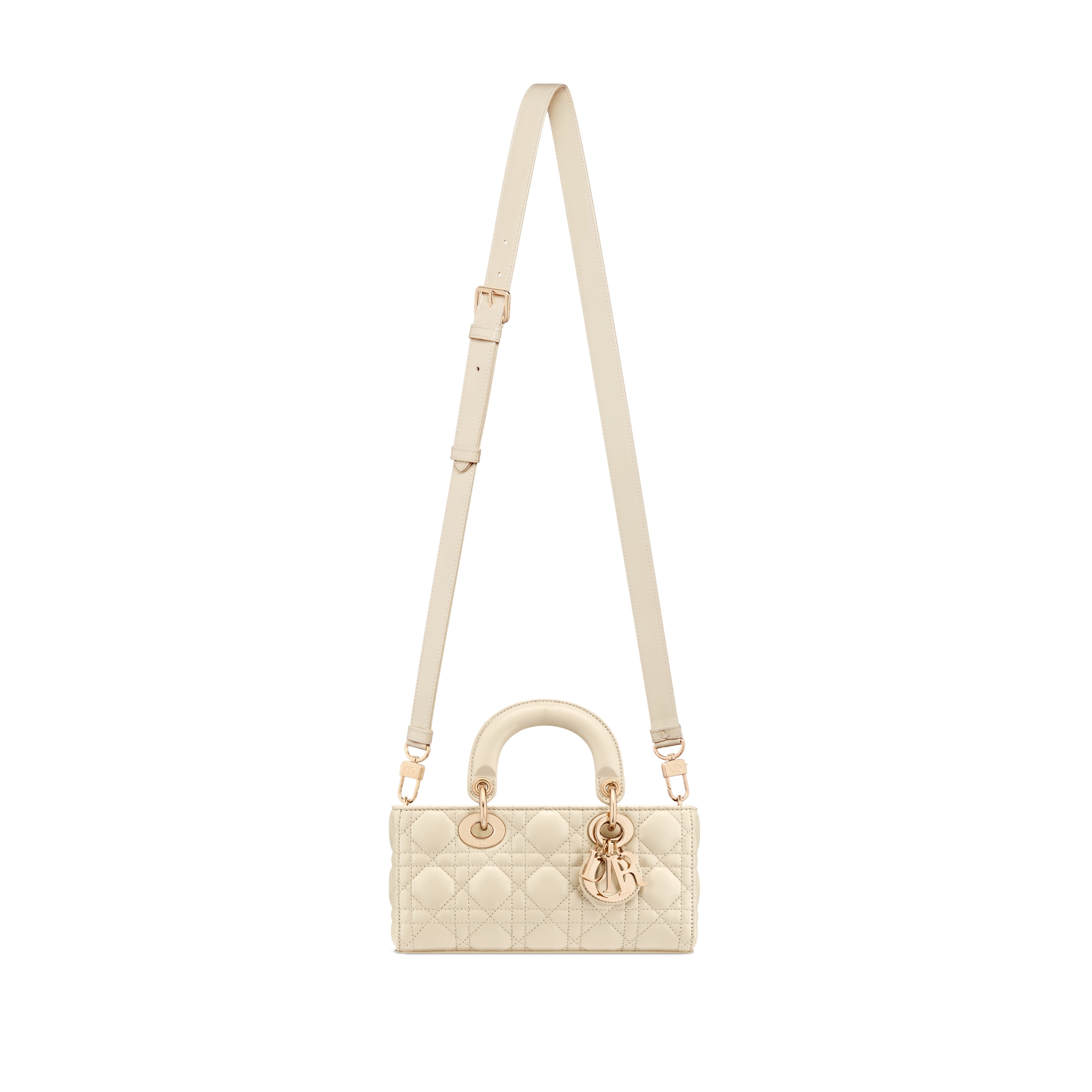 Small Lady D-Joy Bag Light Beige Cannage Lambskin E07