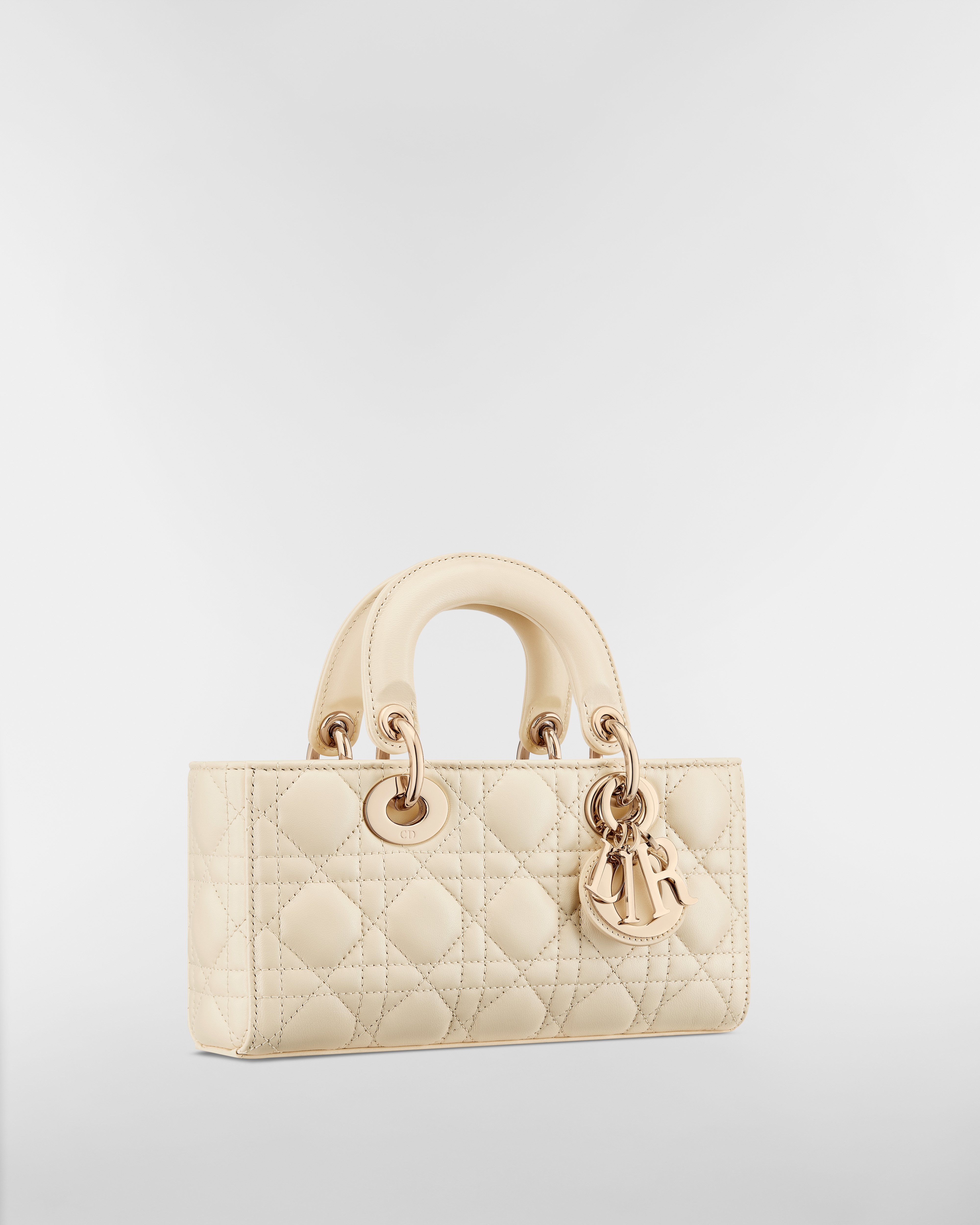 Small Lady D-Joy Bag Light Beige Cannage Lambskin E03
