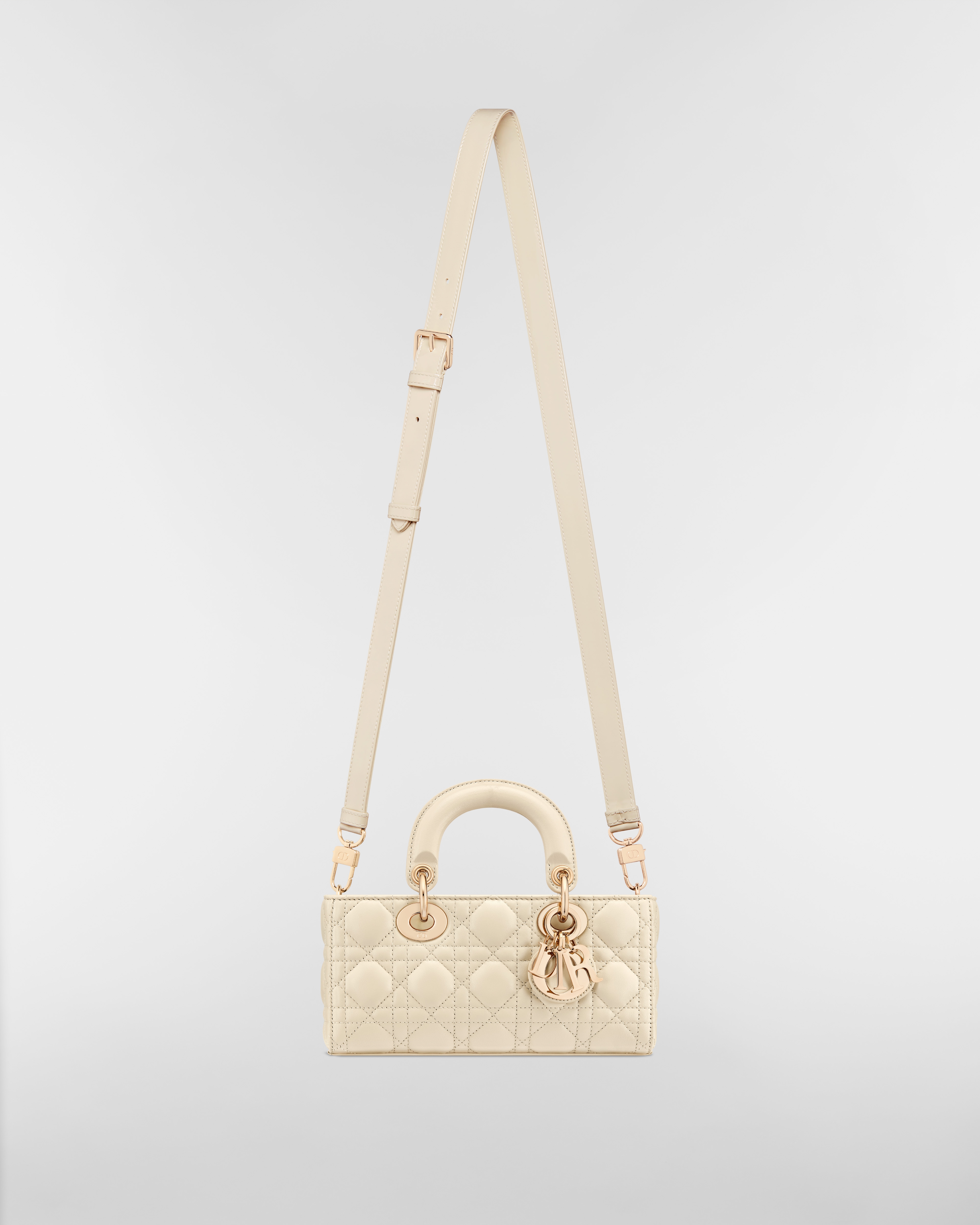 Small Lady D-Joy Bag Light Beige Cannage Lambskin E07