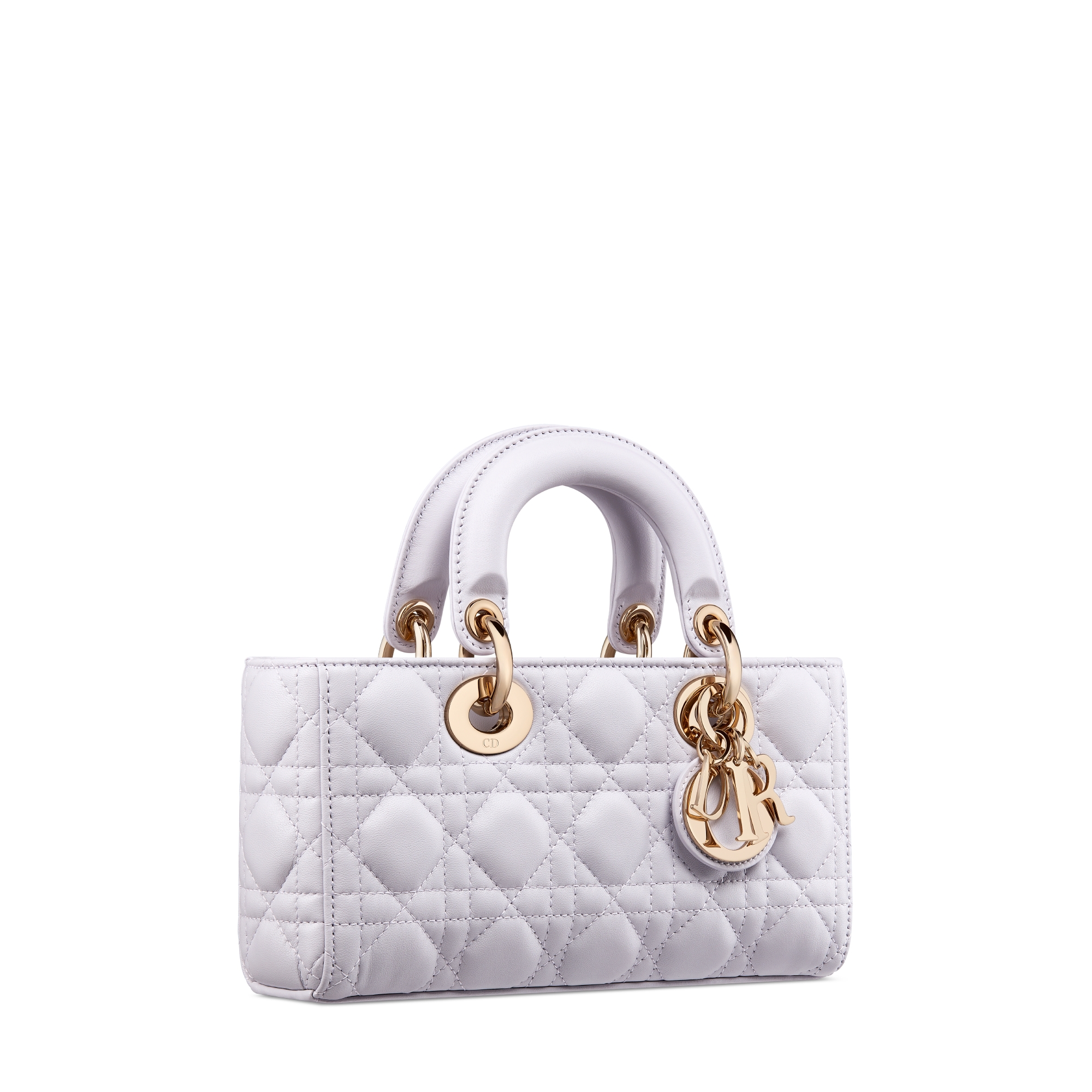 Small Lady D-Joy Bag Lilac Cannage Lambskin E03