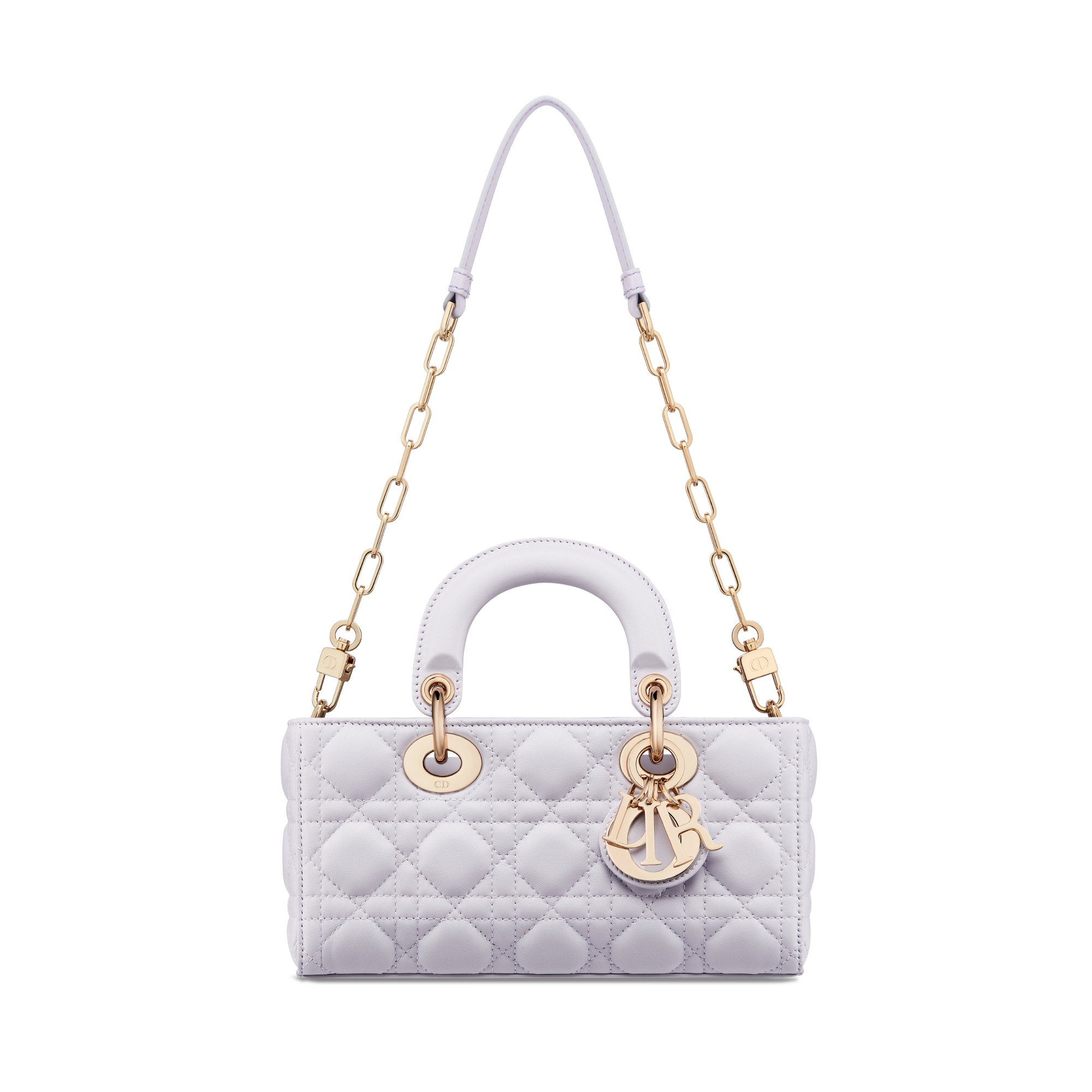 Small Lady D-Joy Bag Lilac Cannage Lambskin E10