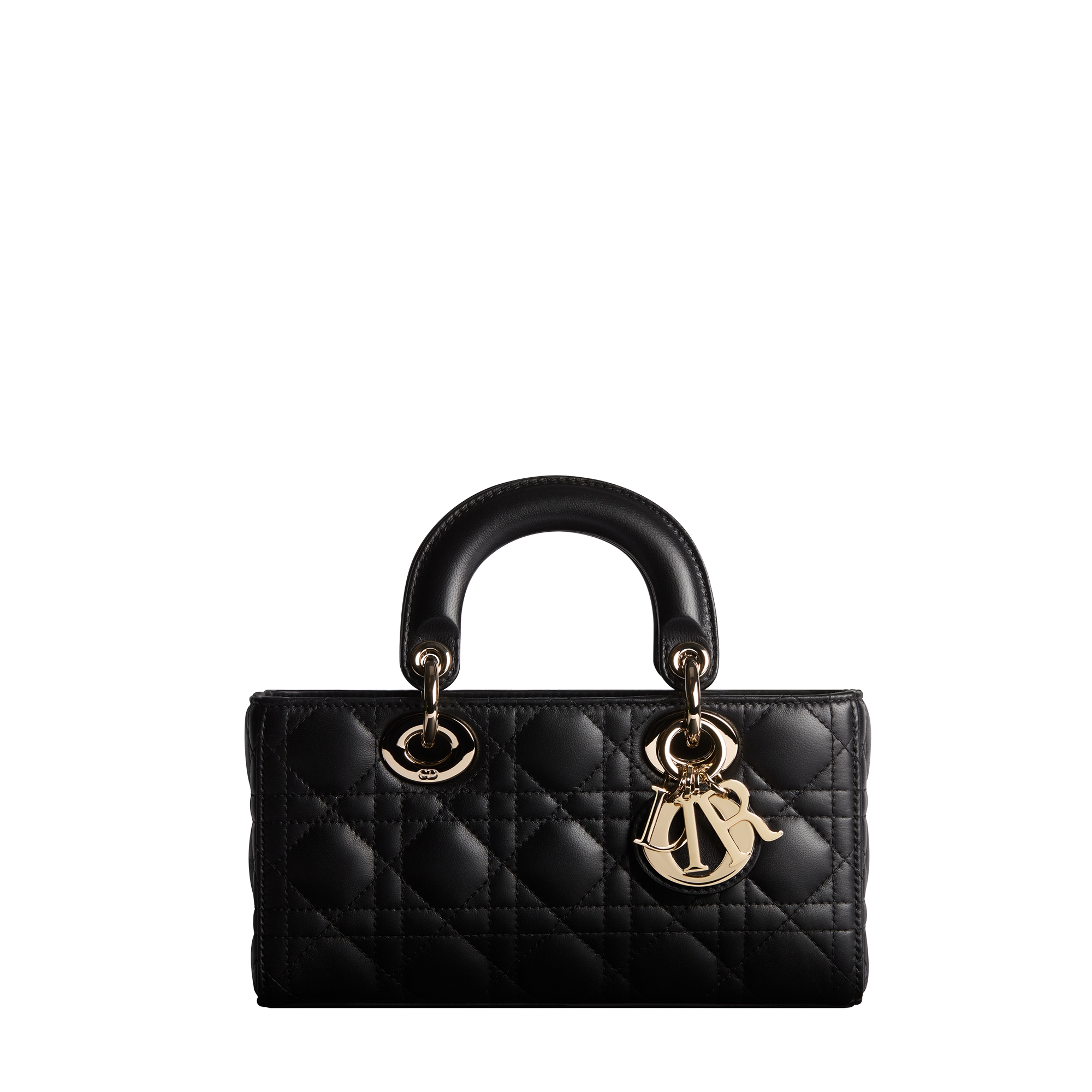  黑色 Cannage 籐格紋羊皮