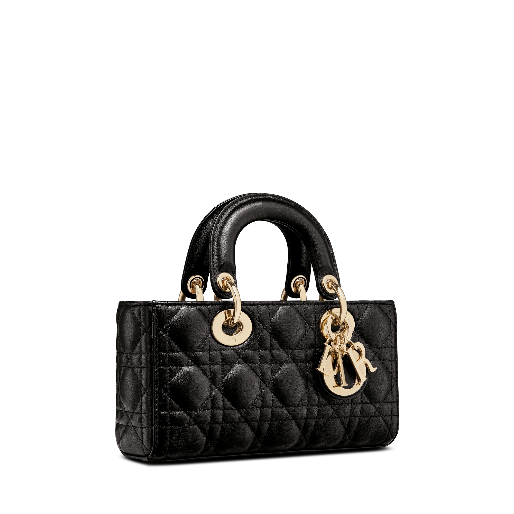 Small Lady D-Joy Bag Black Cannage Lambskin E03
