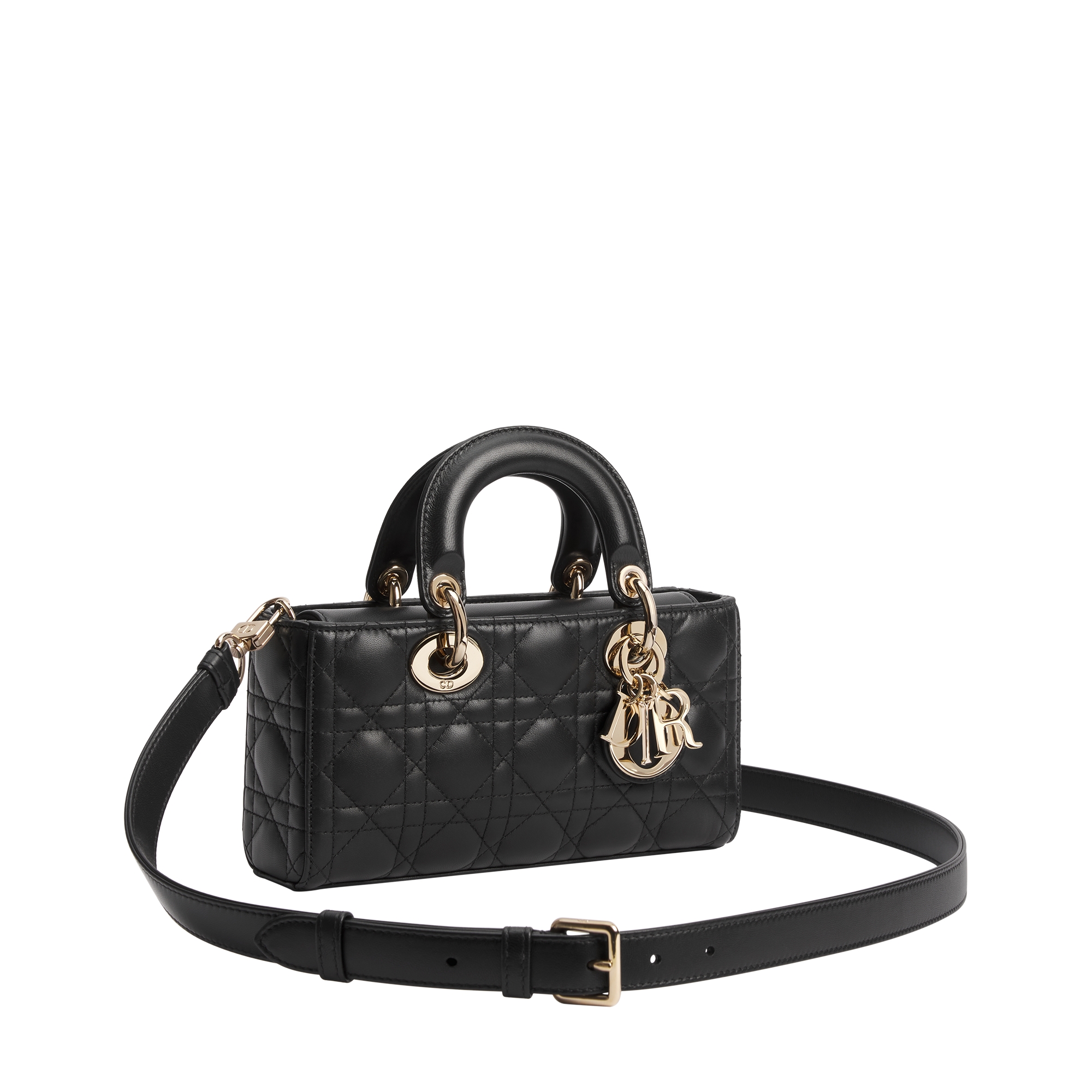 Small Lady D-Joy Bag Black Cannage Lambskin E03