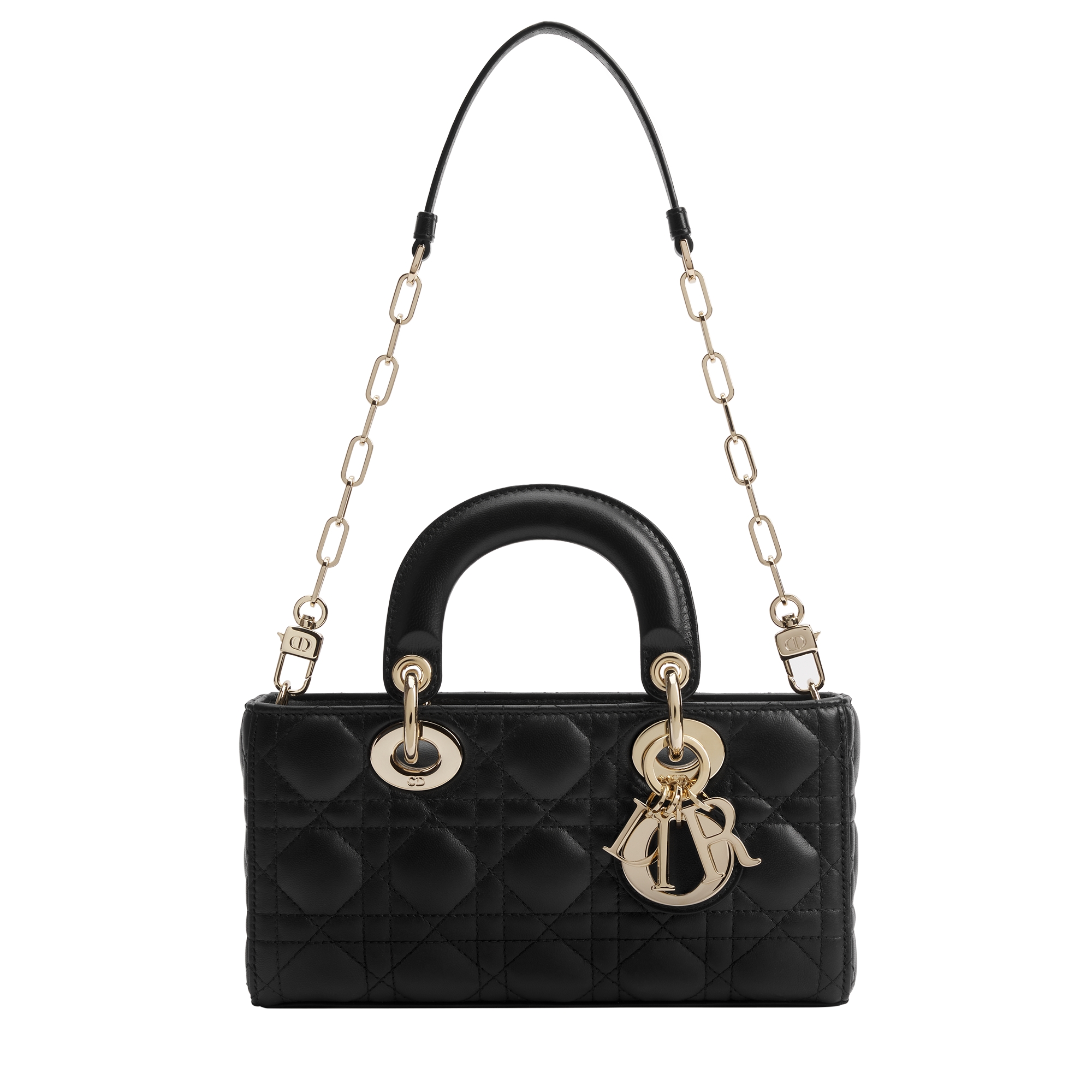 Small Lady D-Joy Bag Black Cannage Lambskin E07