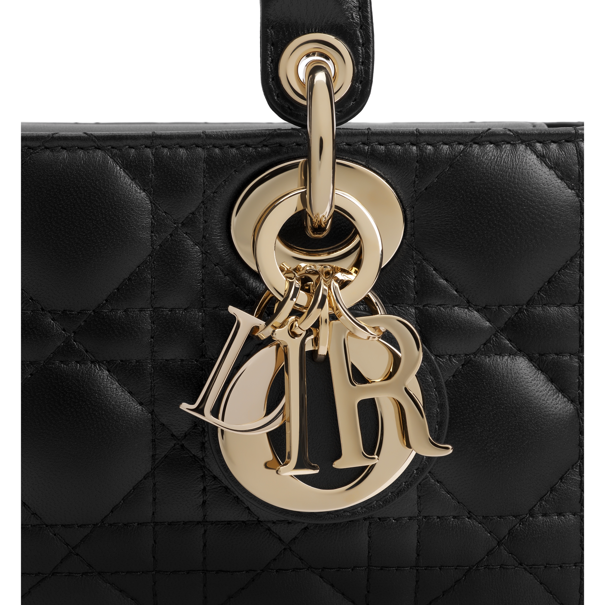 Small Lady D-Joy Bag Black Cannage Lambskin E09