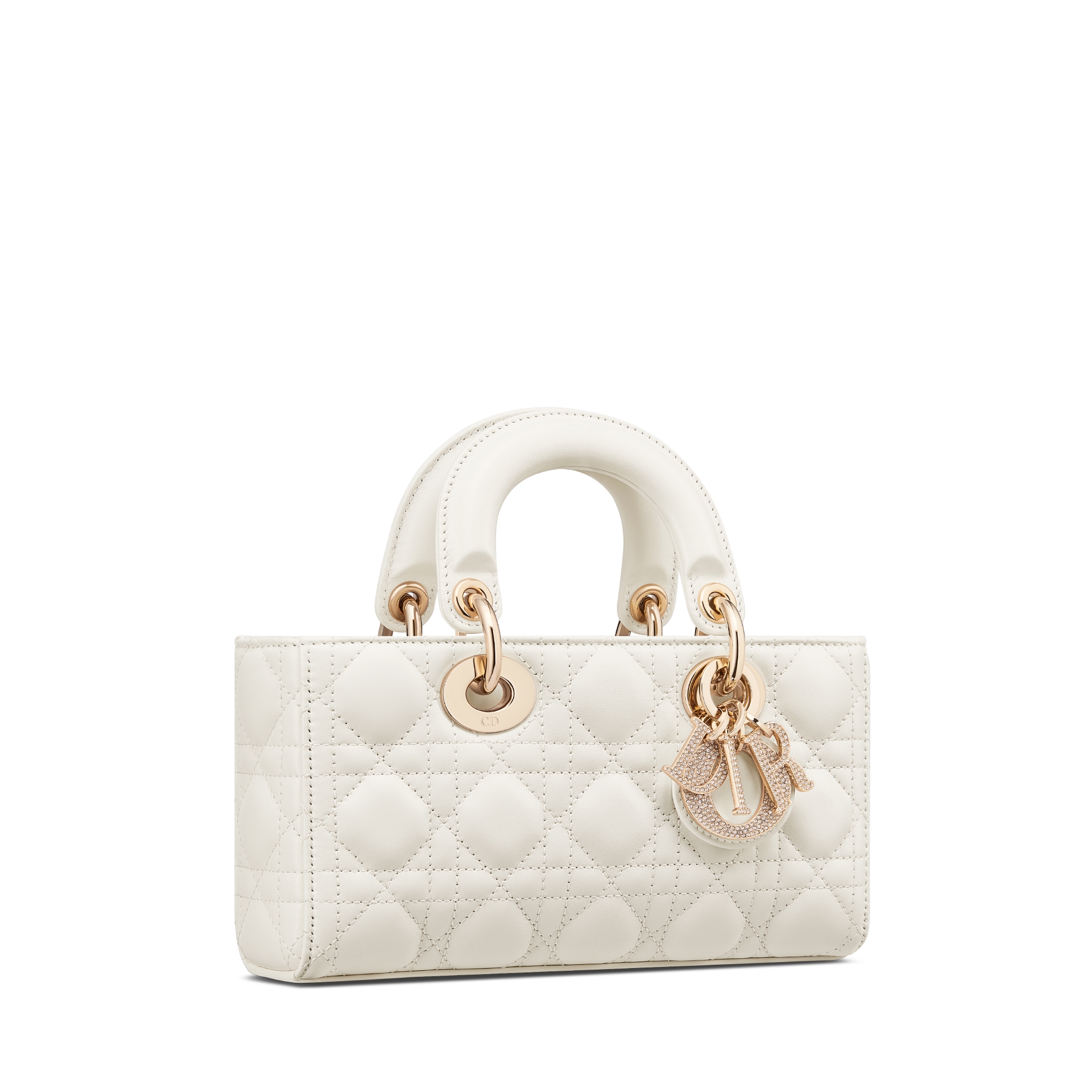 Small Lady D-Joy Bag Latte Cannage Lambskin E03