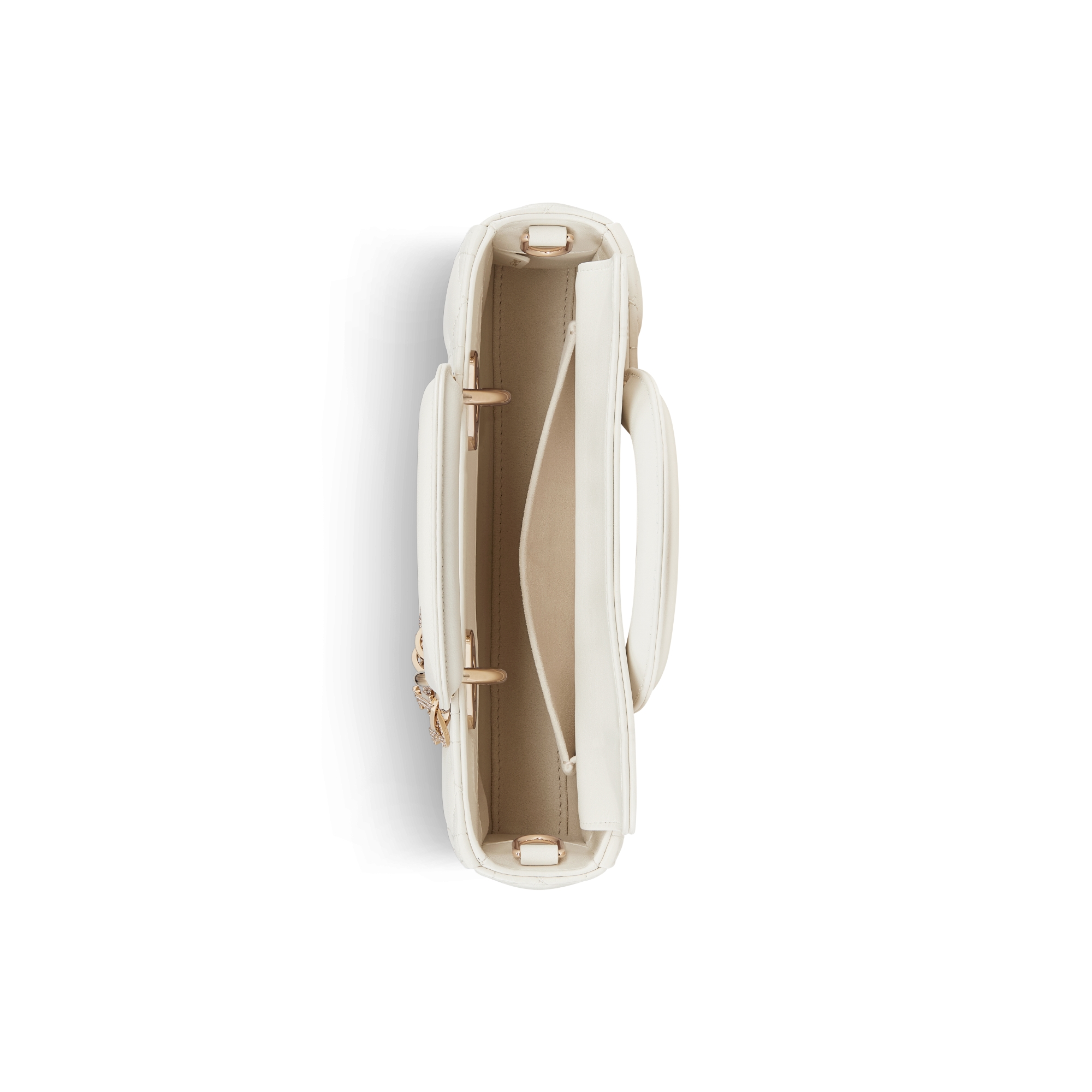 Small Lady D-Joy Bag Latte Cannage Lambskin E06