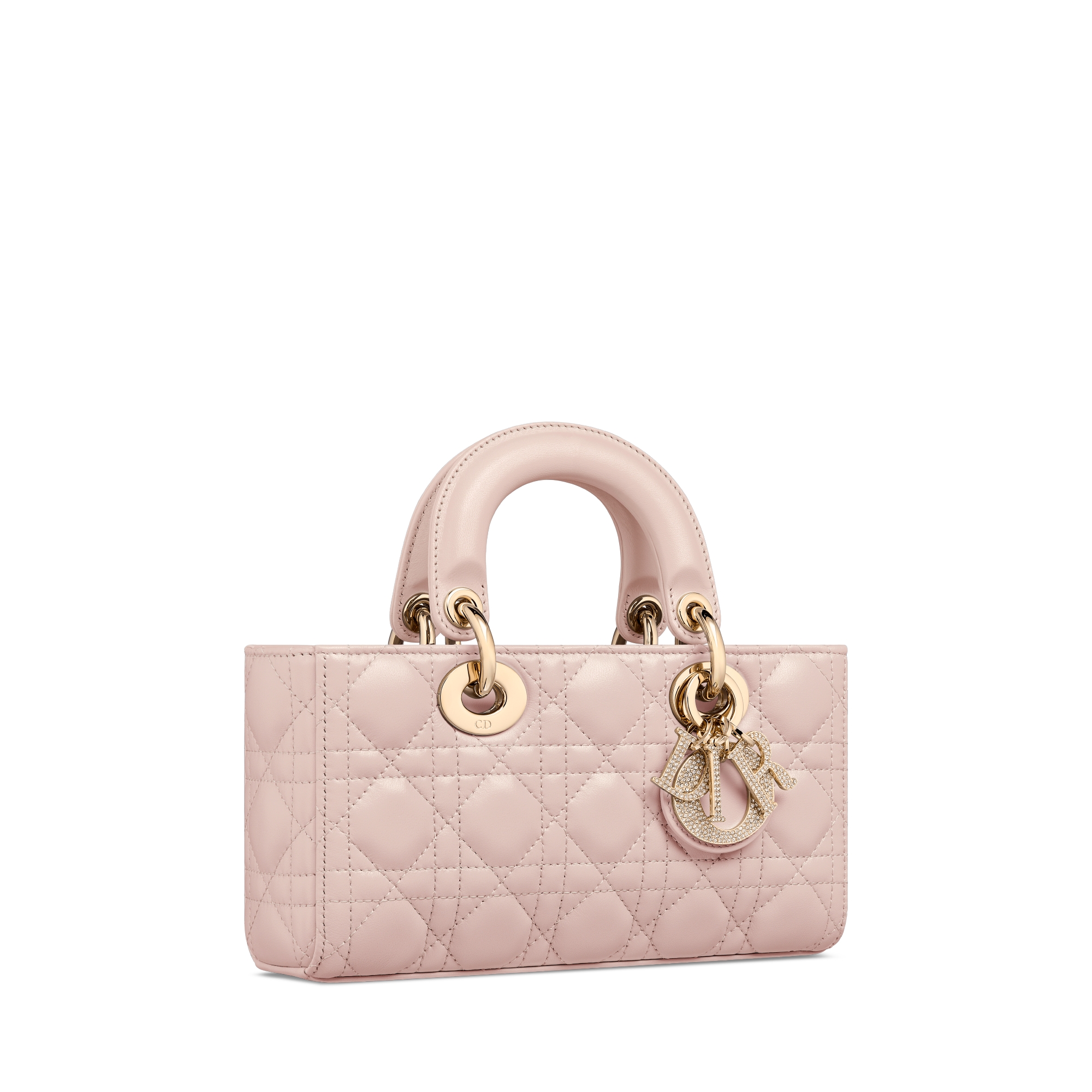 Small Lady D-Joy Bag Powder Pink Cannage Lambskin E03
