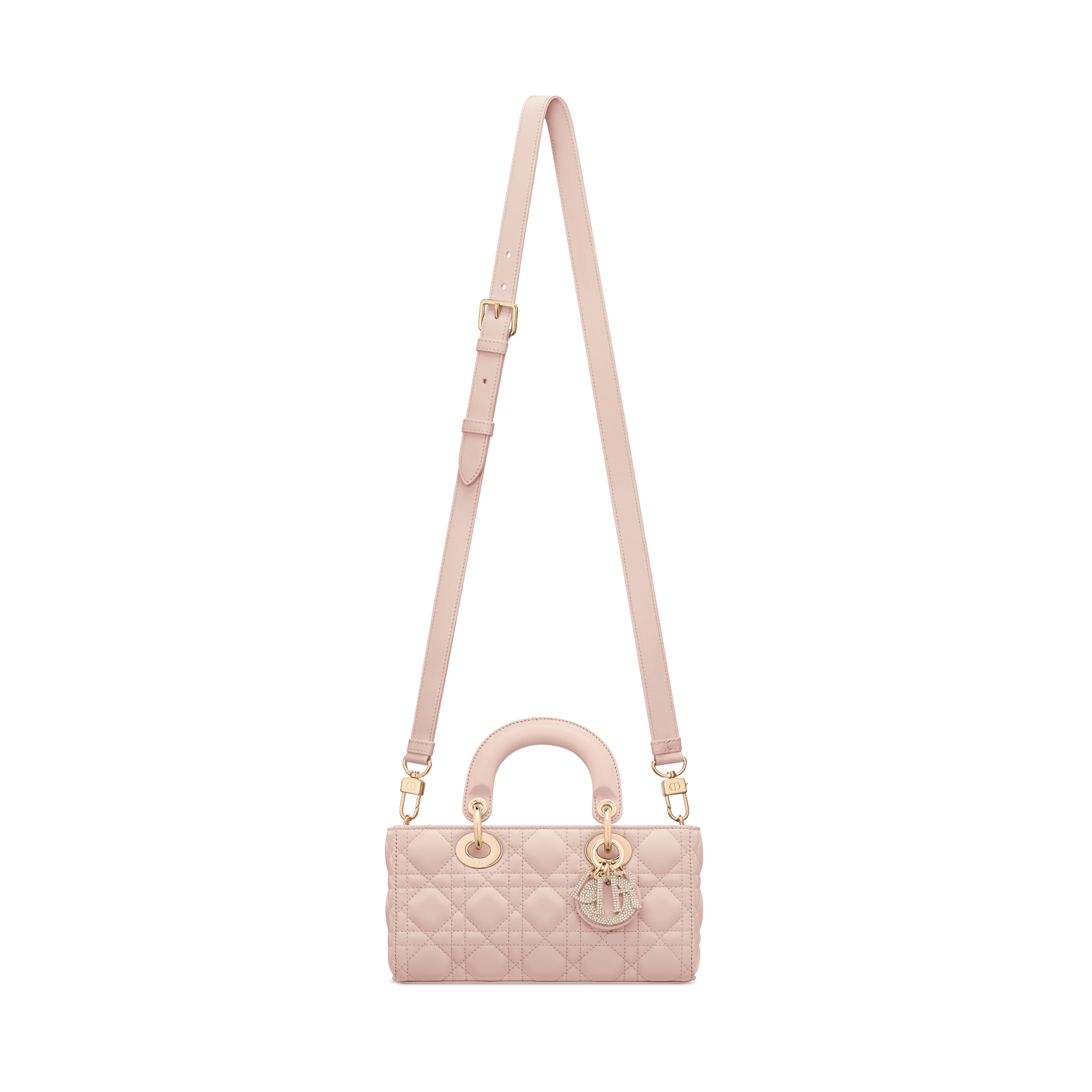 Small Lady D-Joy Bag Powder Pink Cannage Lambskin E07