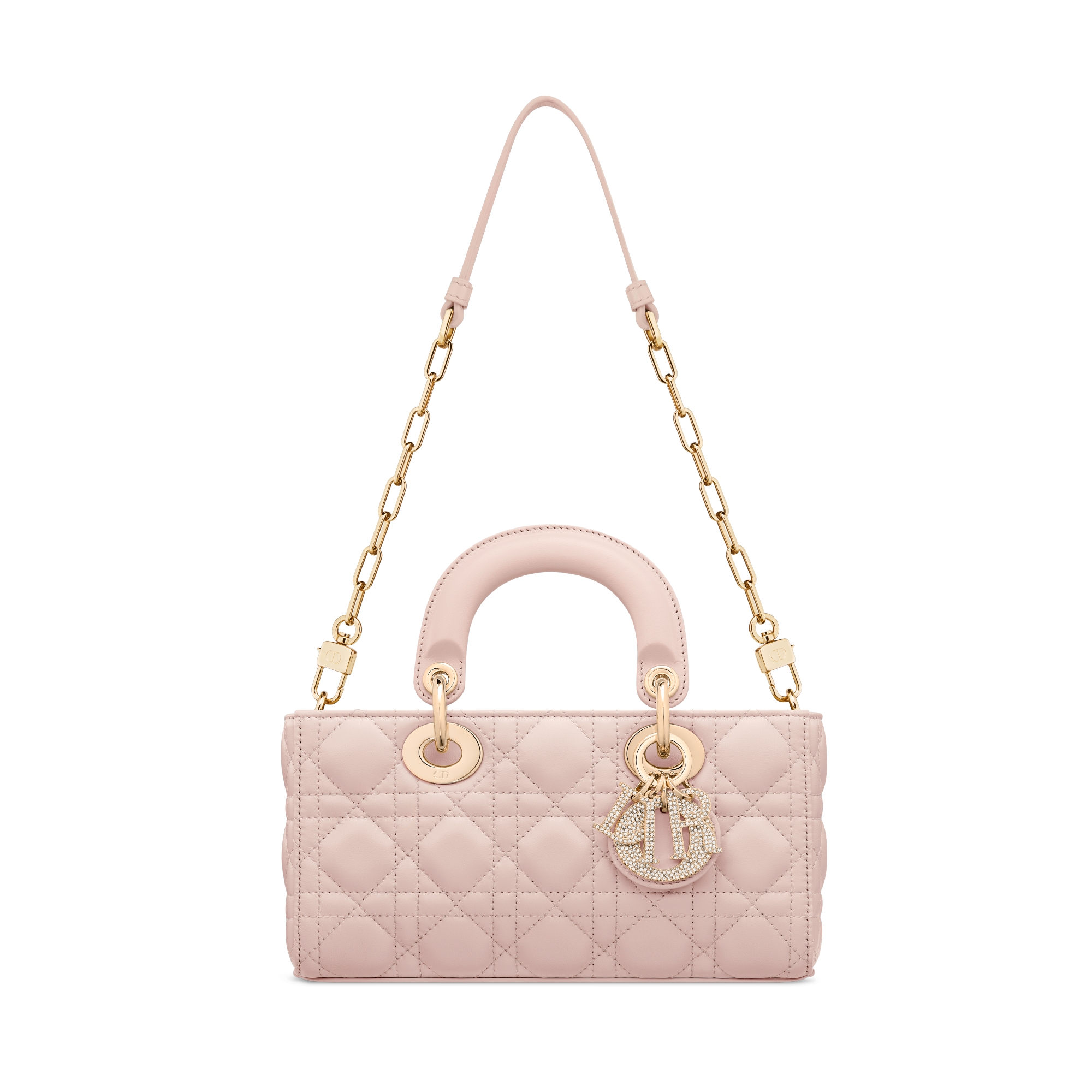 Small Lady D-Joy Bag Powder Pink Cannage Lambskin E10