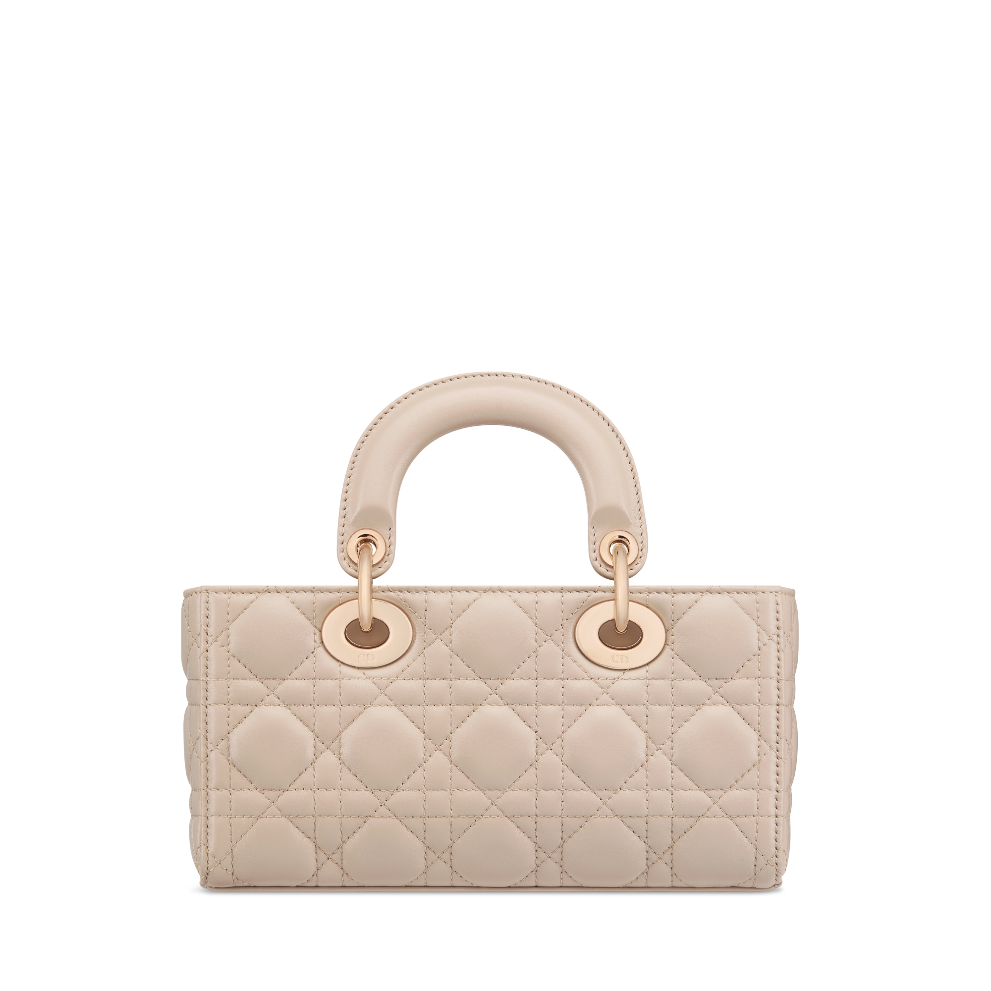 Small Lady D-Joy Bag Powder Beige Cannage Lambskin E08