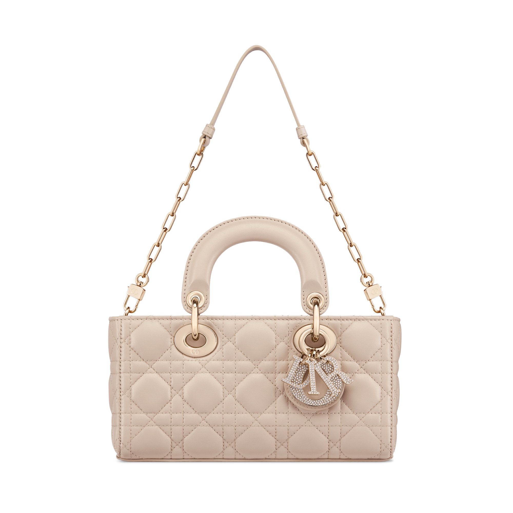 Small Lady D-Joy Bag Powder Beige Cannage Lambskin E10