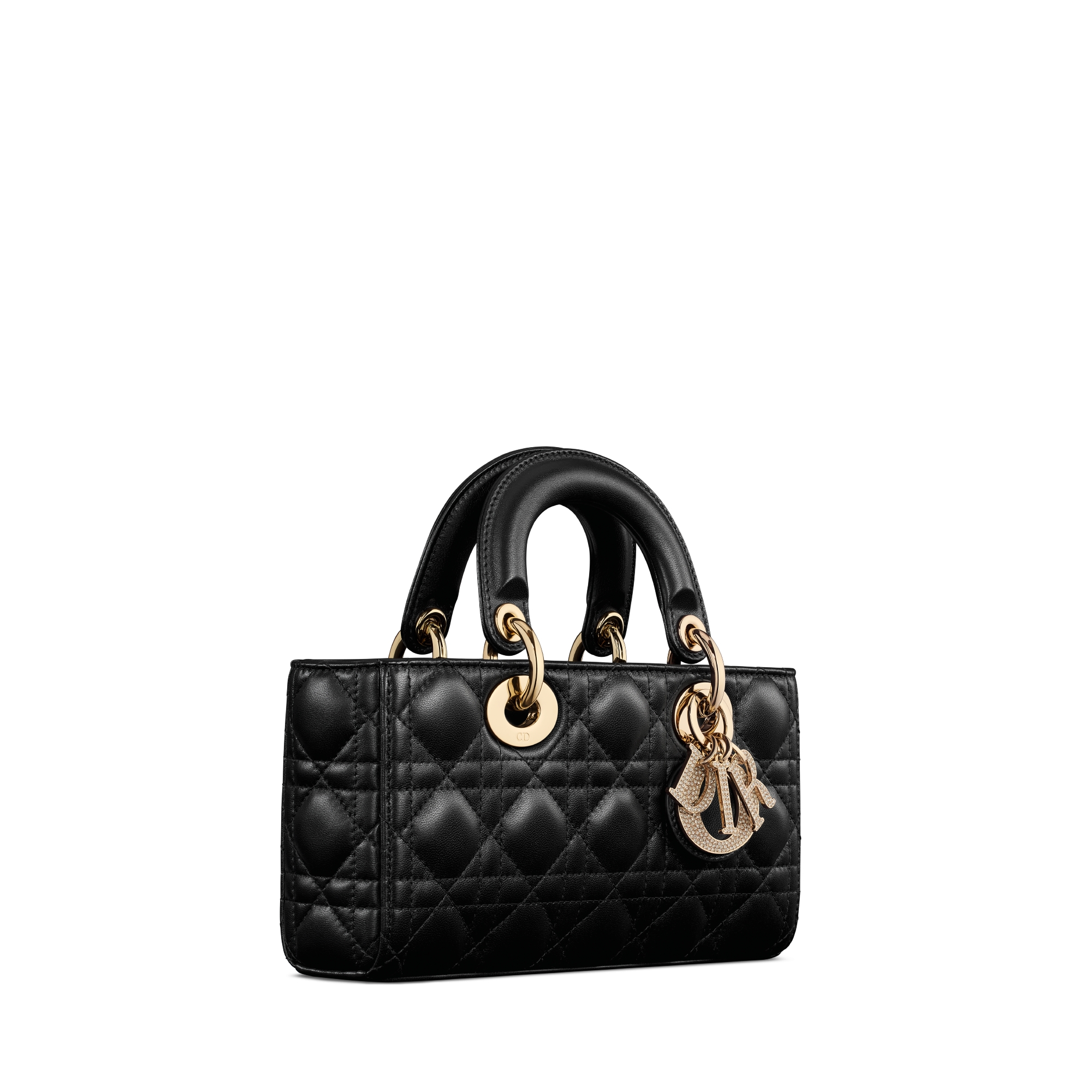 Small Lady D-Joy Bag Black Cannage Lambskin E03