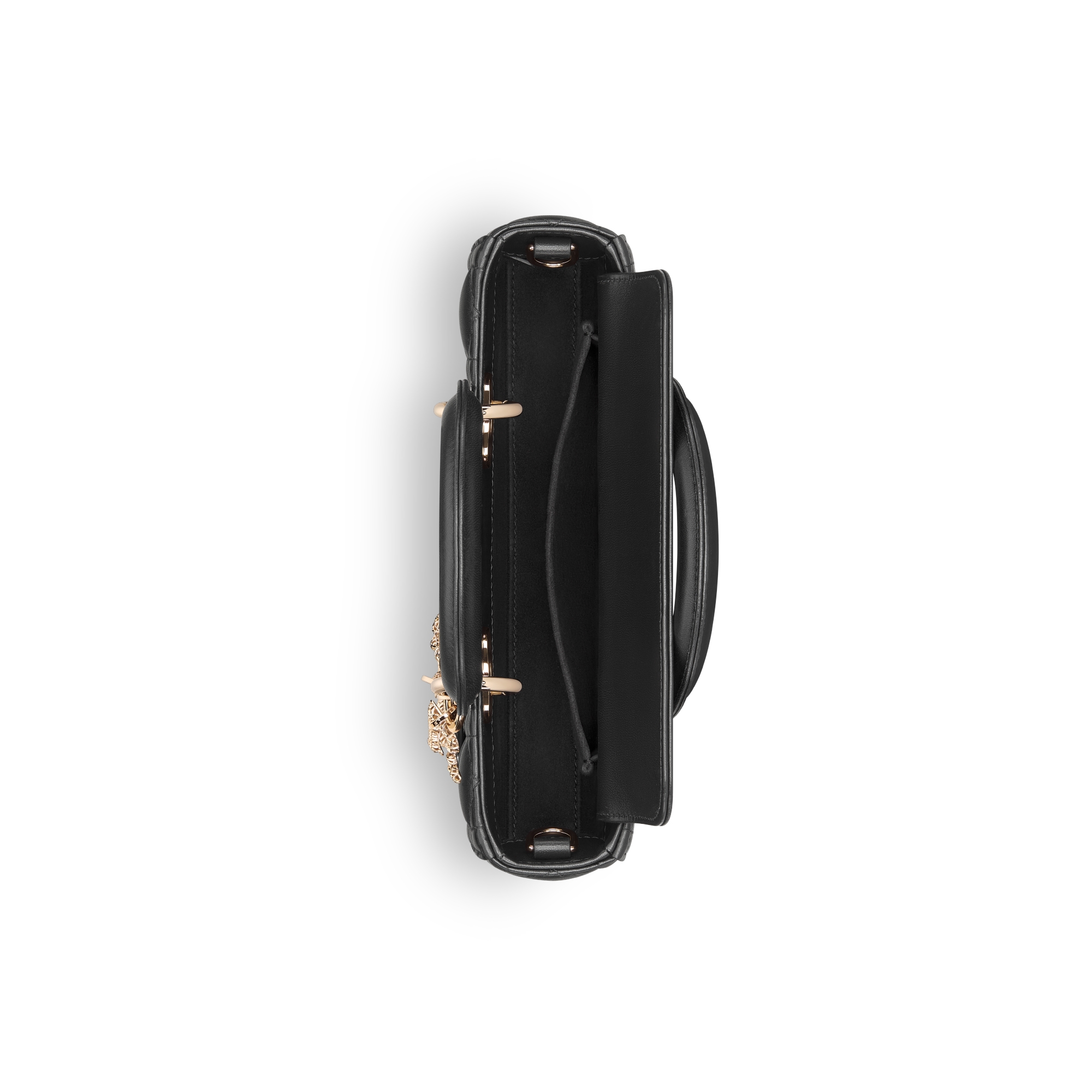 Kleine Lady D-Joy Tasche Cannage Lammleder in Schwarz E06