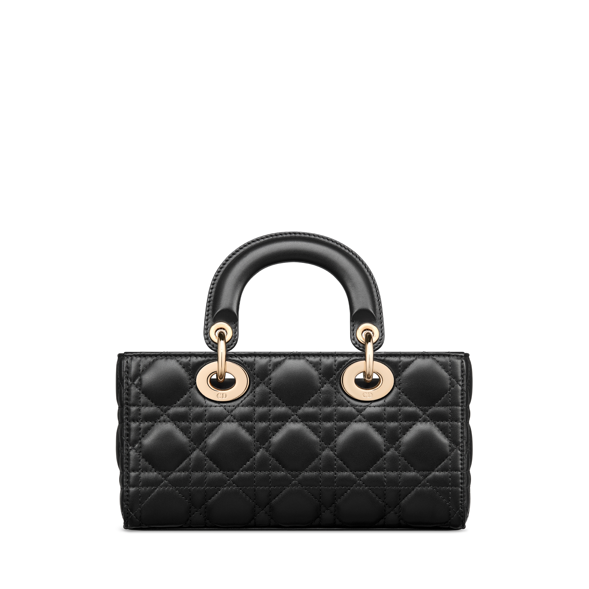 Kleine Lady D-Joy Tasche Cannage Lammleder in Schwarz E08