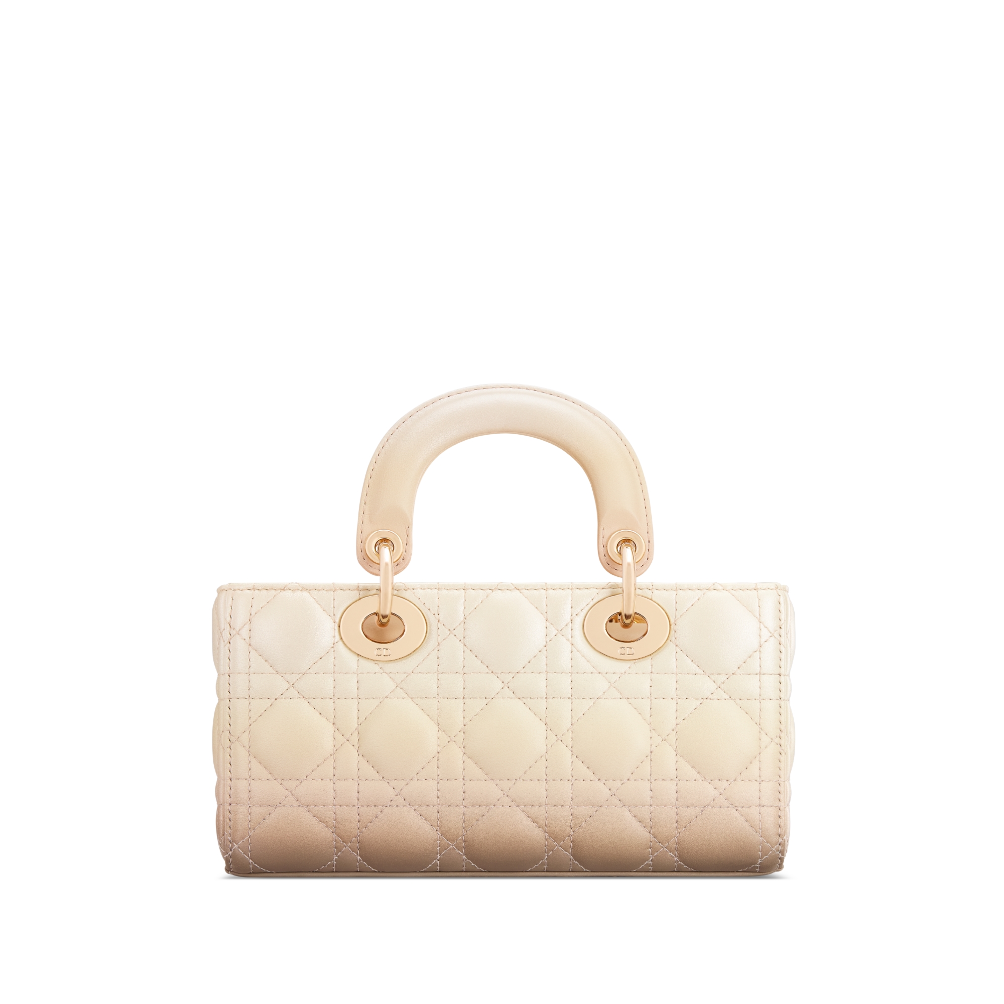 Small Lady D-Joy Bag Beige and Latte Gradient Cannage Lambskin E08