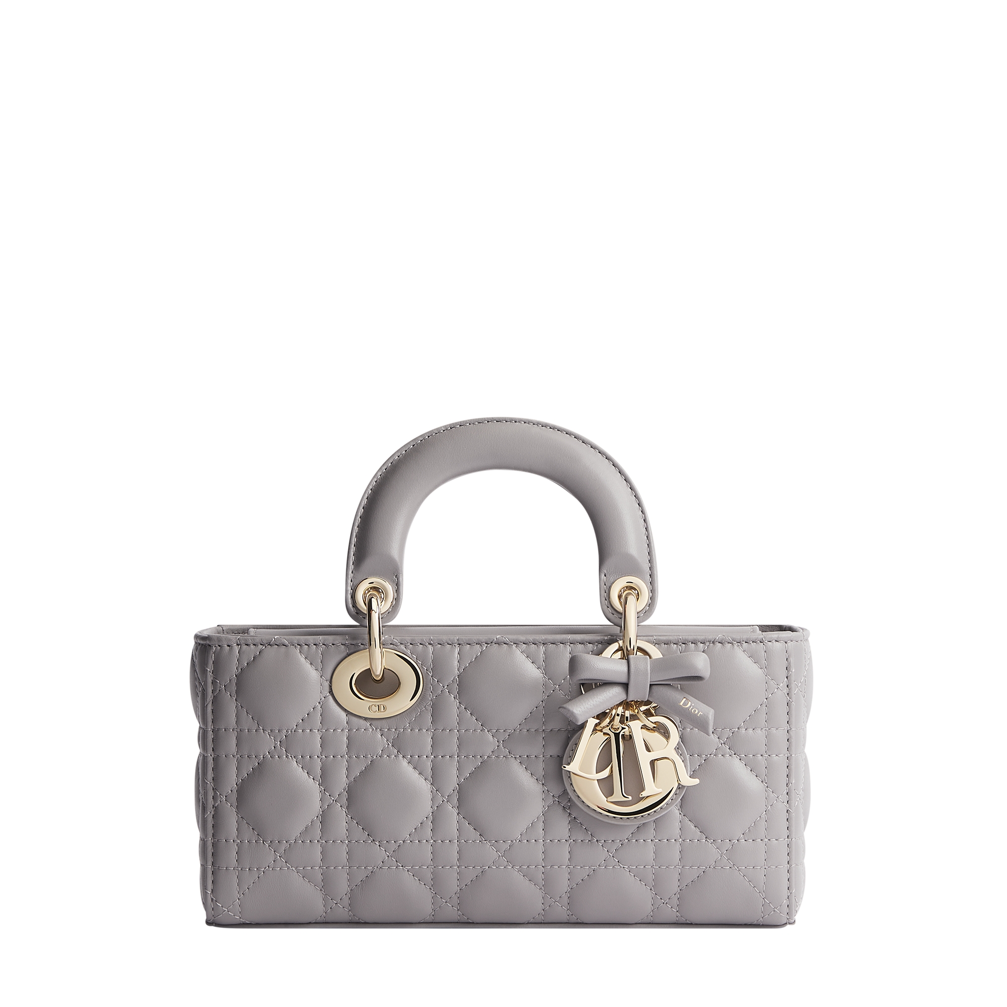 Small Lady D-Joy Bag Gris Trianon Cannage Lambskin E01