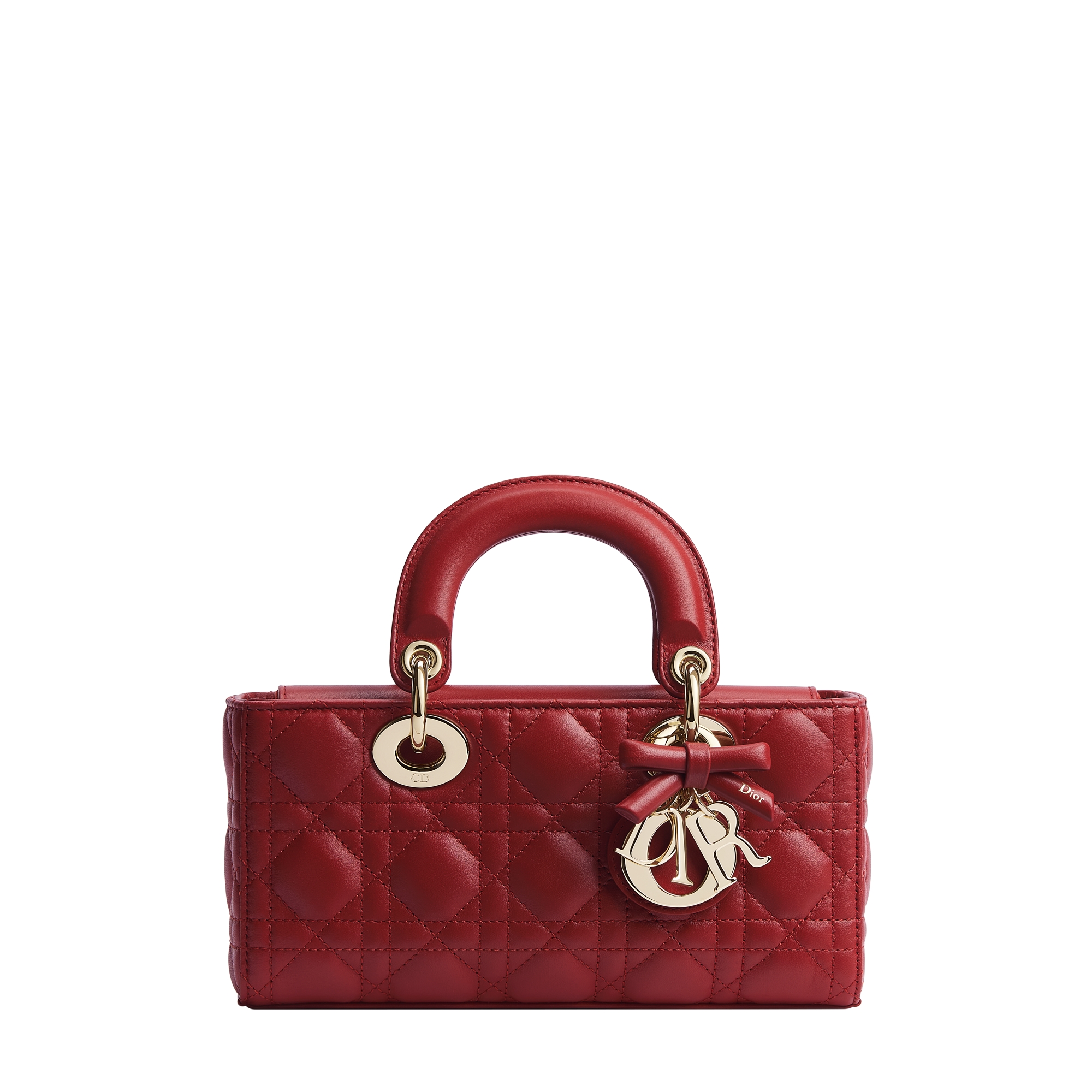 Small Lady D-Joy Bag Garance Red Cannage Lambskin | DIOR