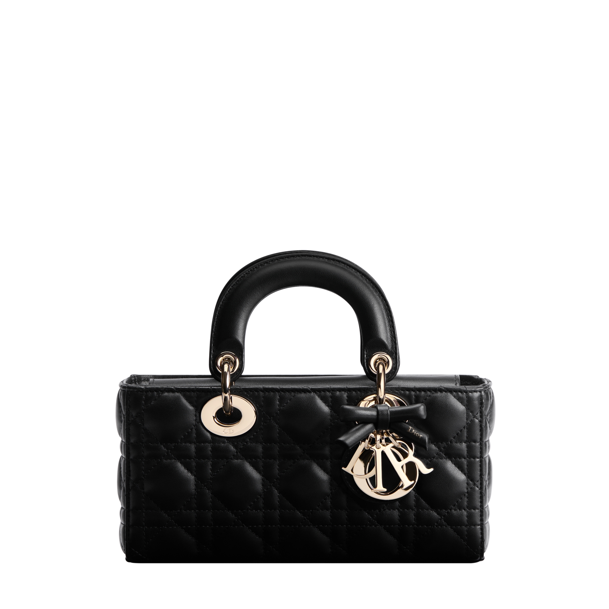 Small Lady D-Joy Bag Black Cannage Lambskin E01