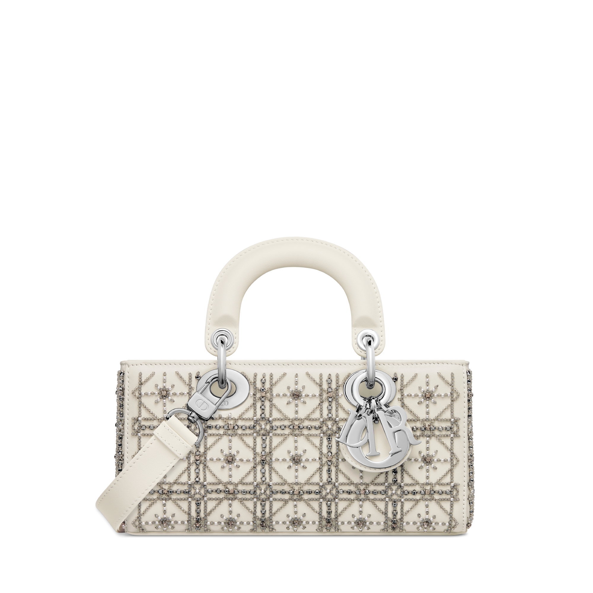 ★DIOR★LADY DIOR ラムスキン マイクロバッグ ⭐︎最終値下げ⭐︎ Lady Dior マイクロバッグ ホワイト カナージュ ラムスキン ☆DIOR