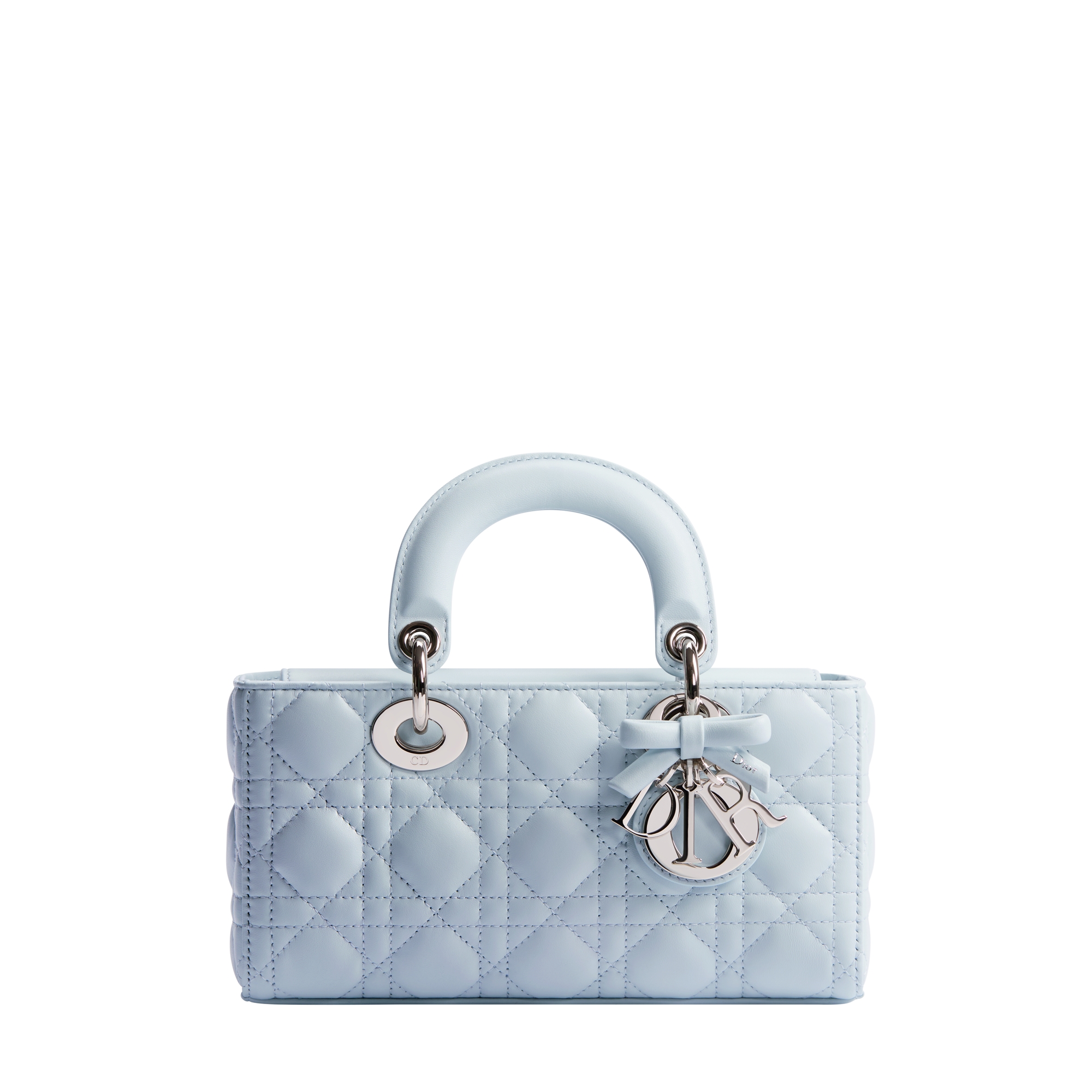 Small Lady D-Joy Bag Ice Blue Cannage Lambskin | DIOR