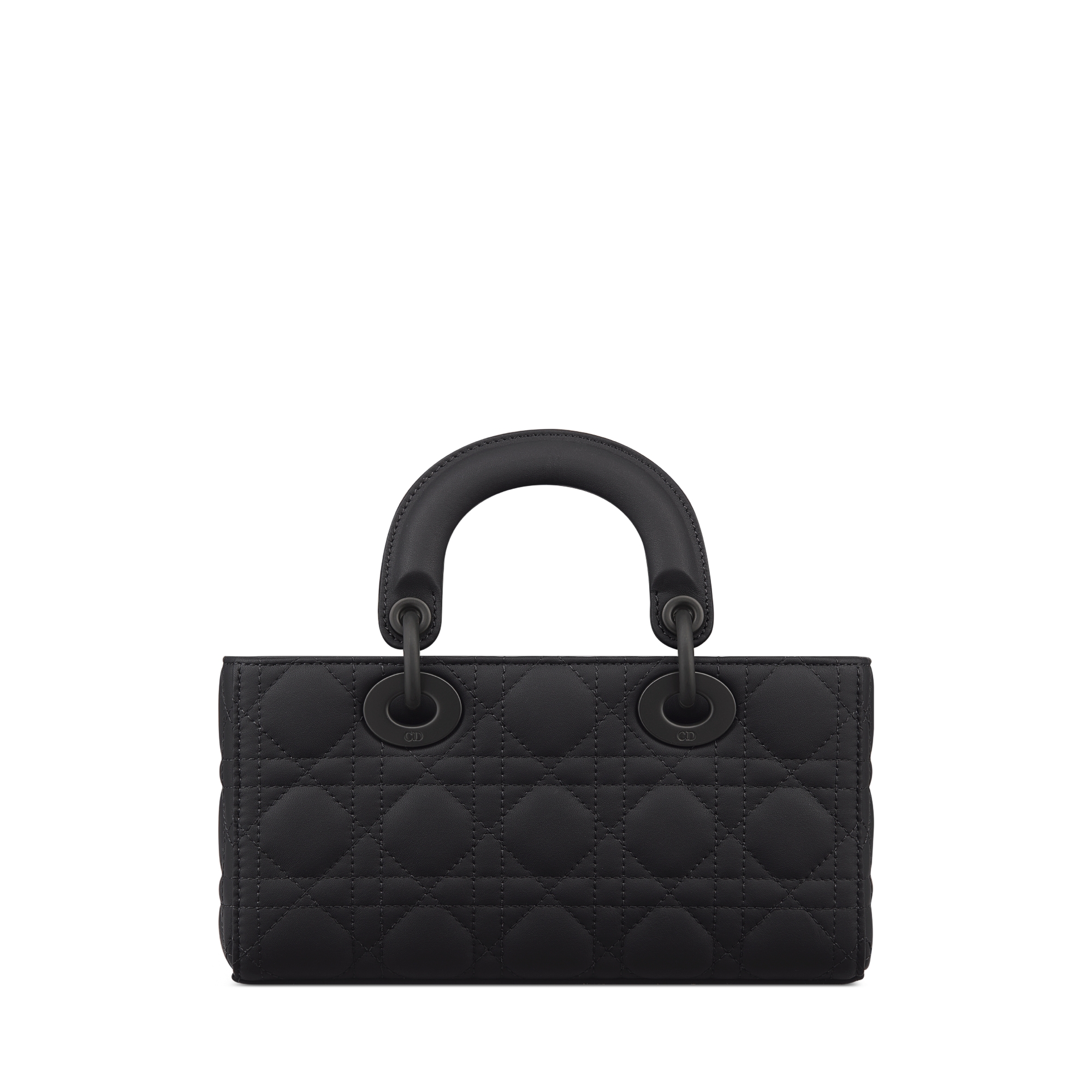 Small Lady D-Joy Bag Black Ultramatte Cannage Calfskin E08