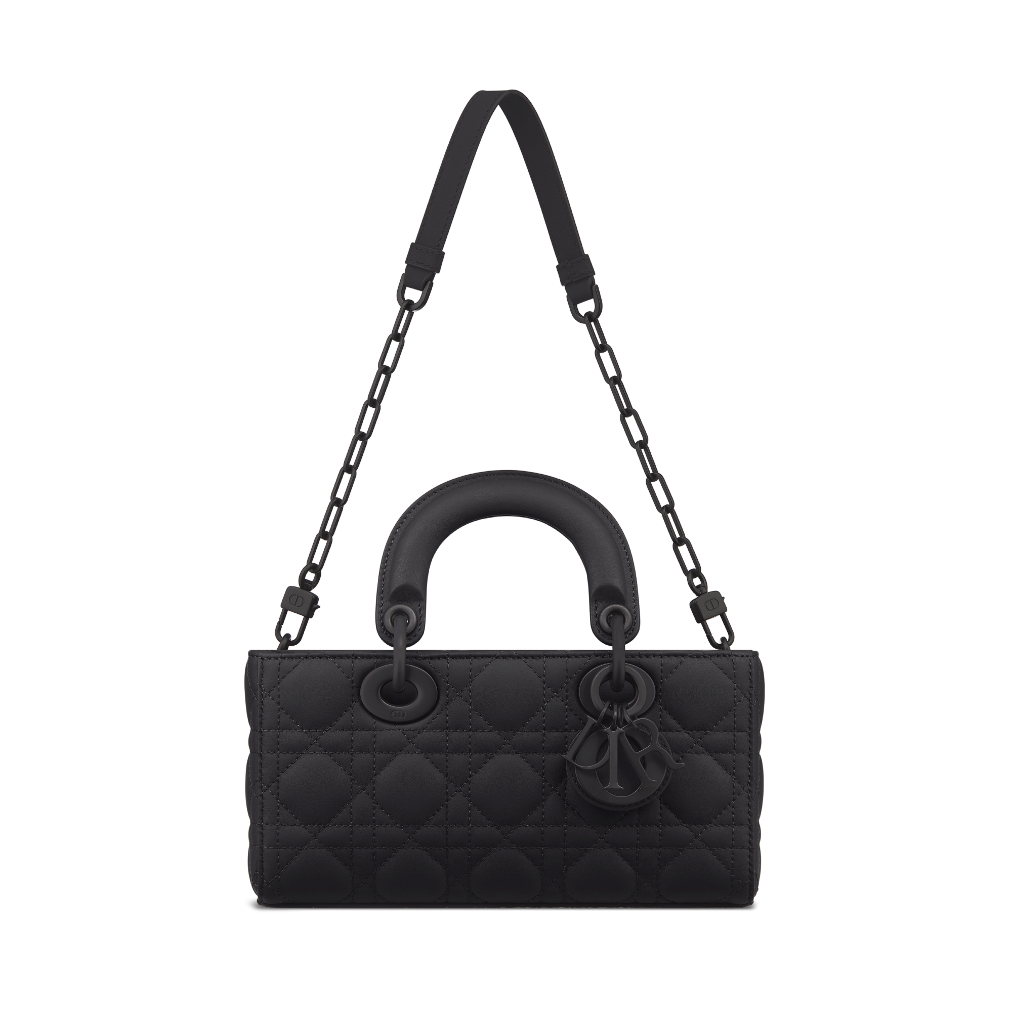 Small Lady D-Joy Bag Black Ultramatte Cannage Calfskin E10