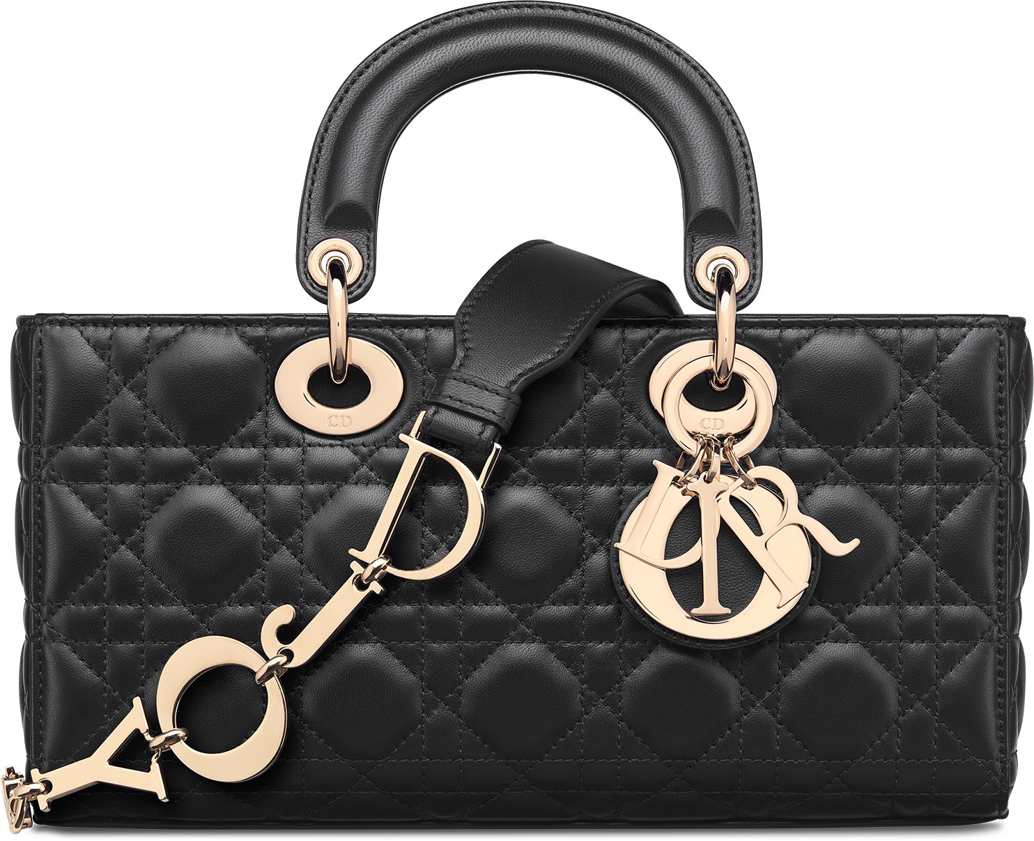 Medium Lady D Joy Bag Black Cannage Lambskin DIOR