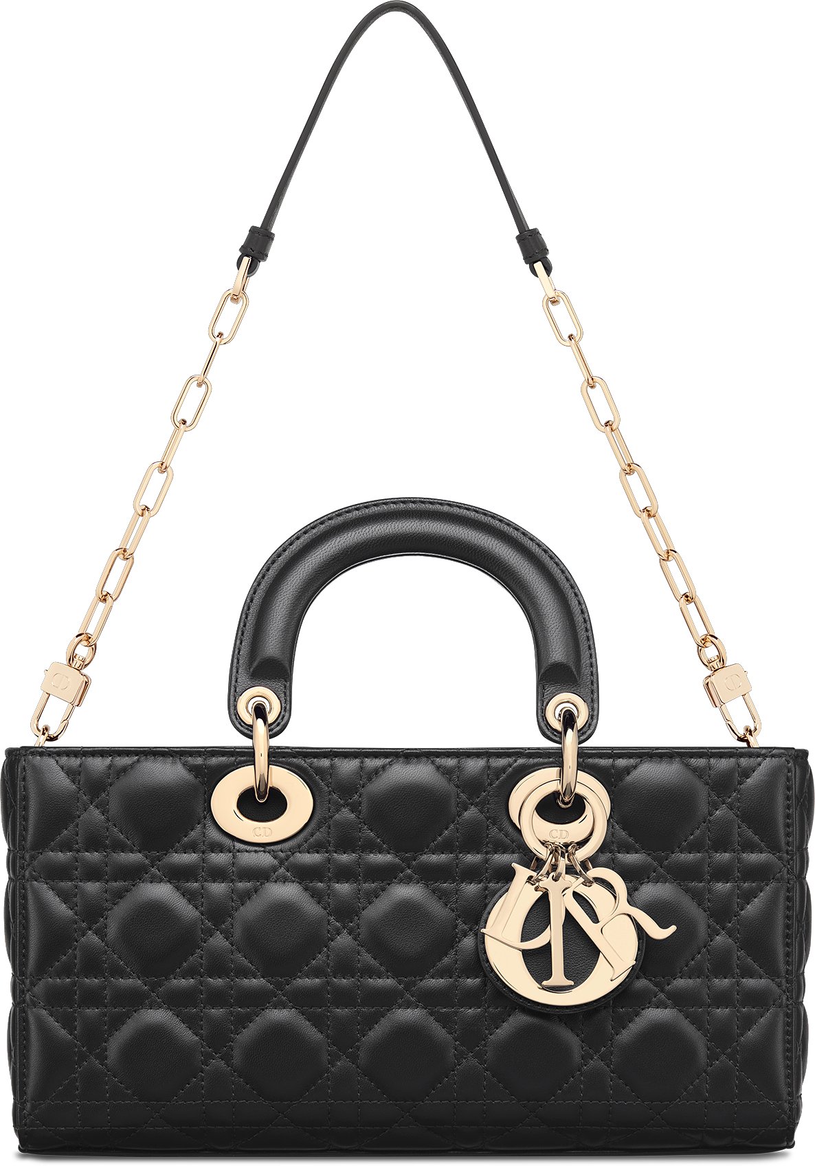 D-JOY BAG 22 IN BLACK LAMBSKIN